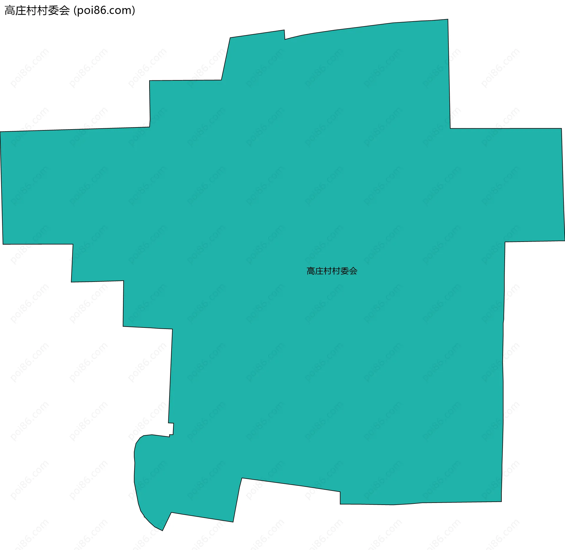 高庄村村委会边界地图