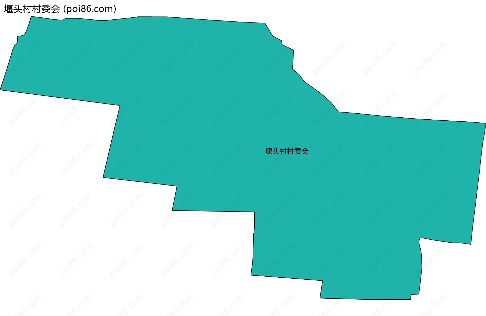 堰头村村委会边界地图