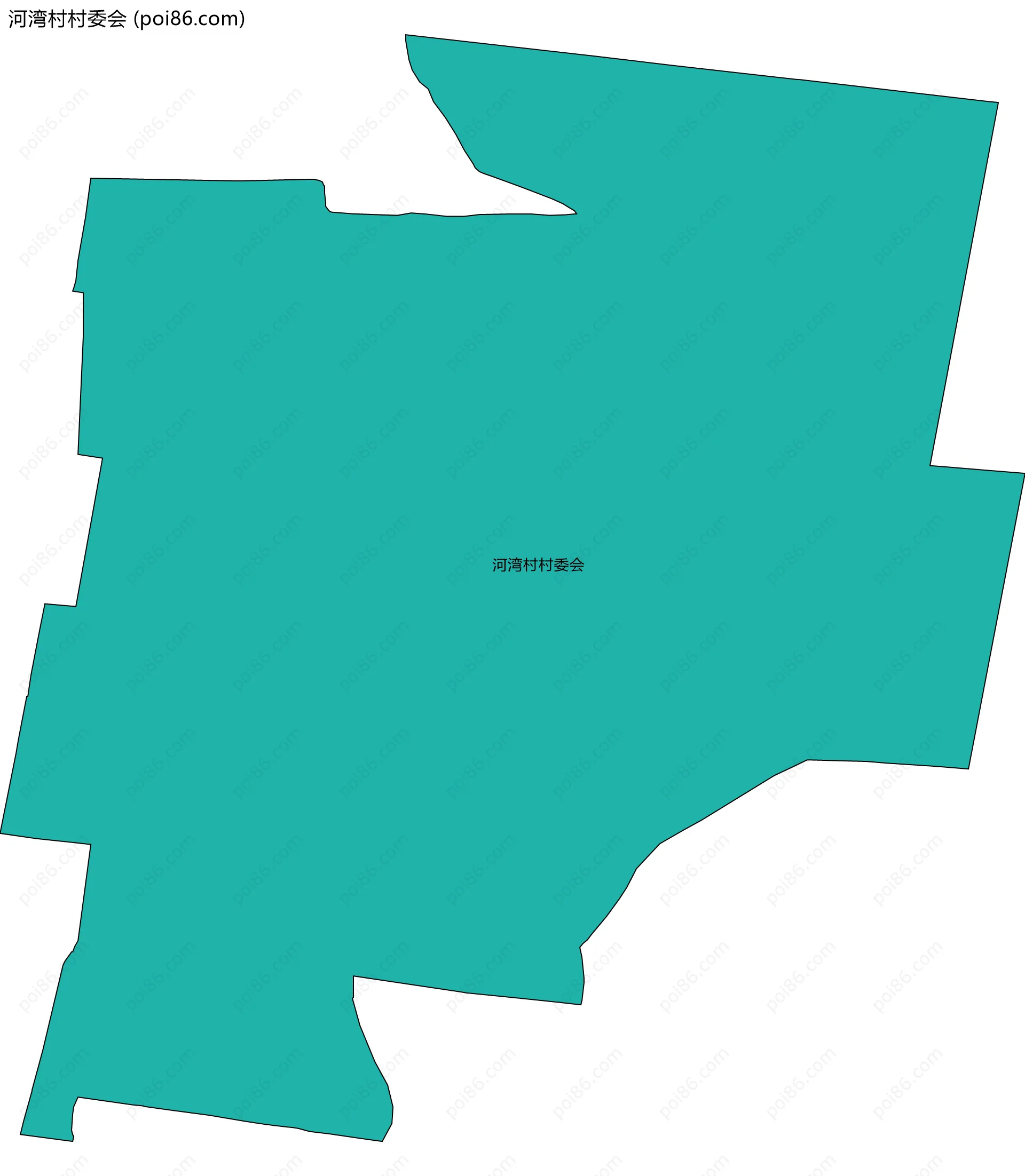河湾村村委会边界地图