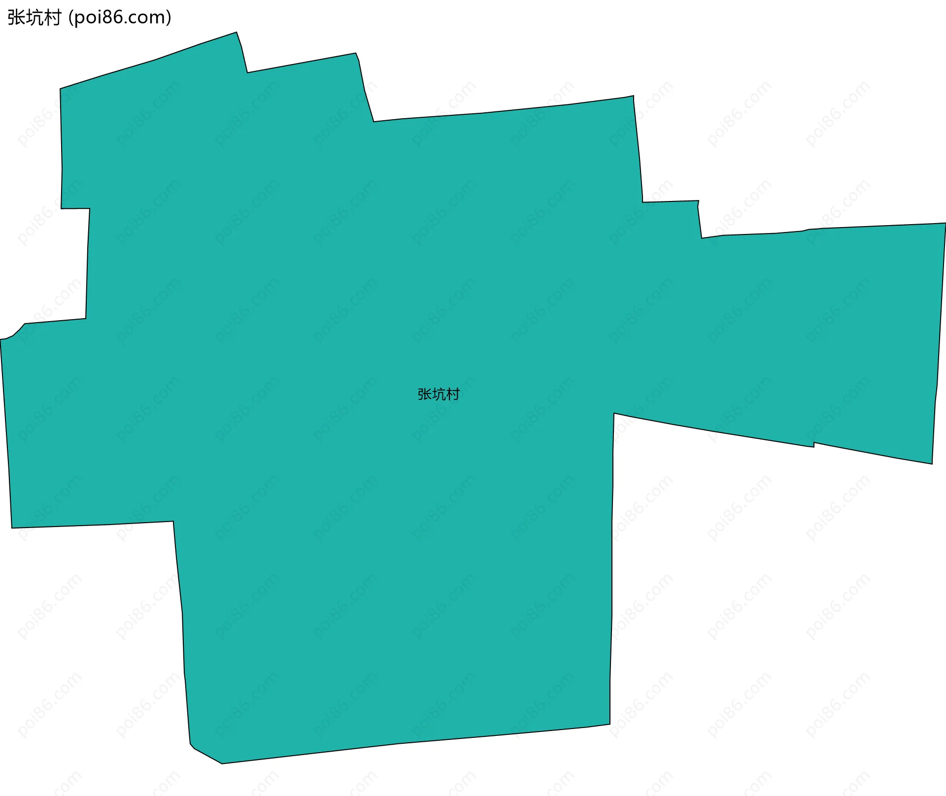 张坑村边界地图