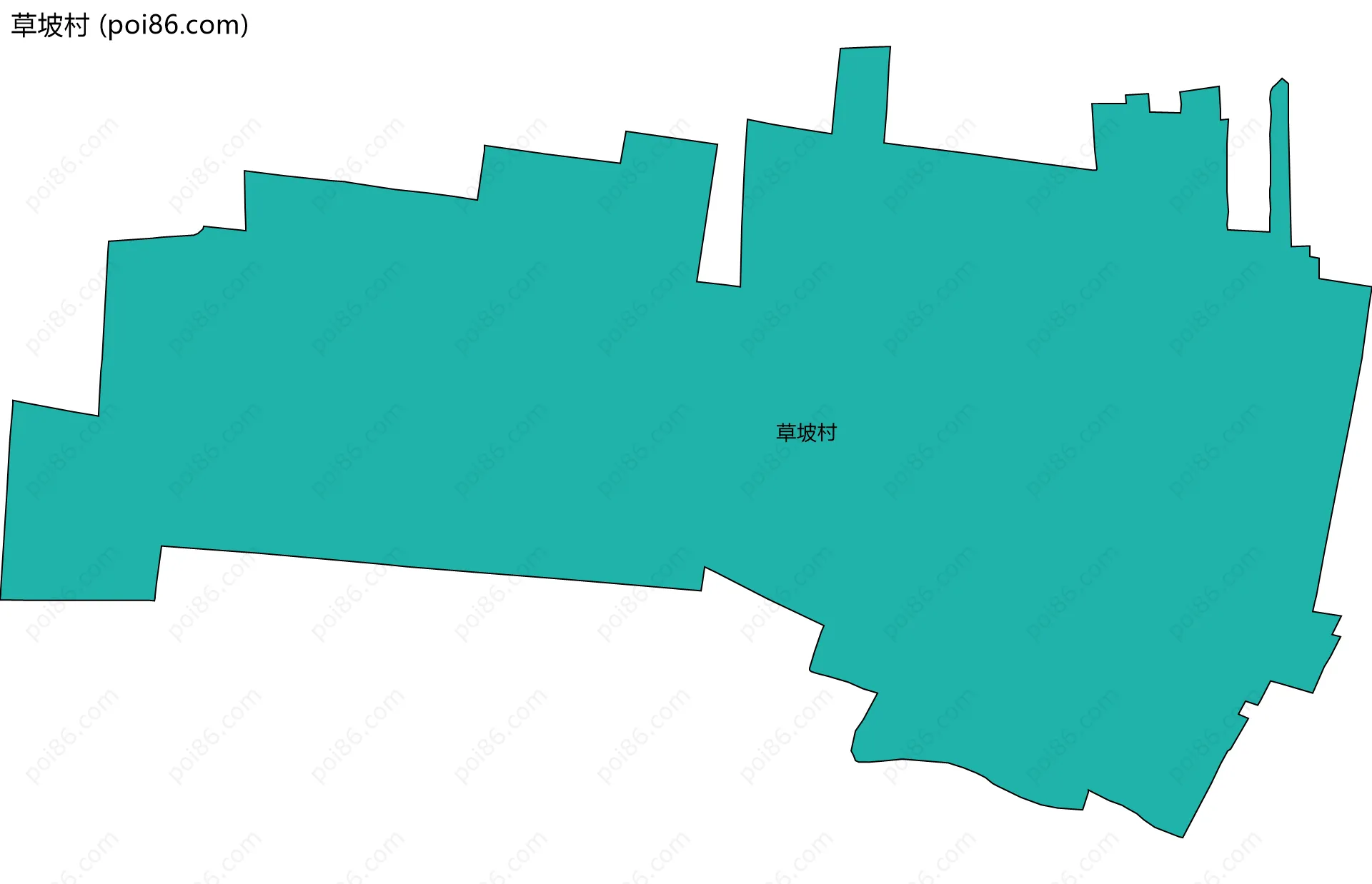 草坡村边界地图