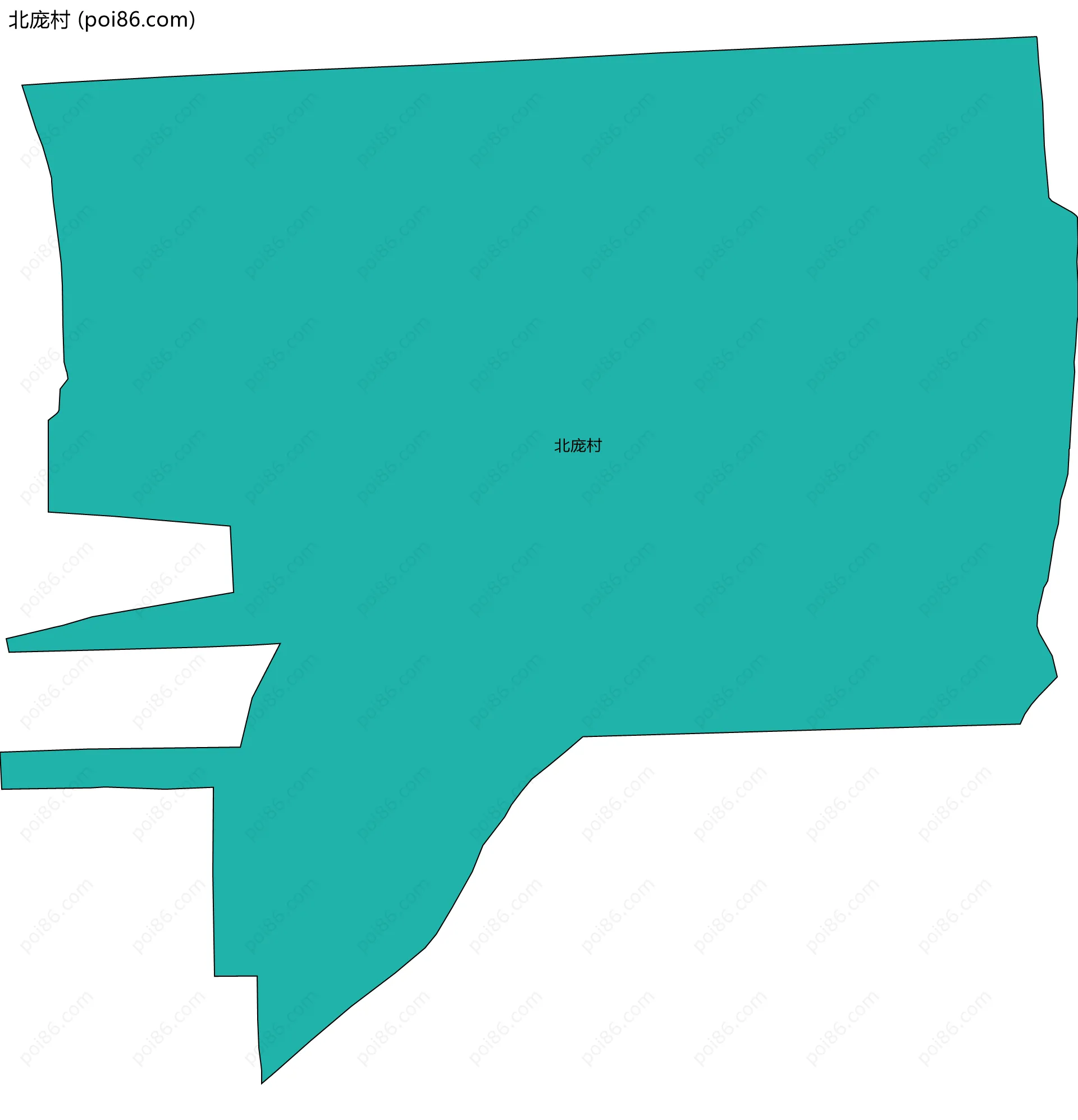 北庞村边界地图