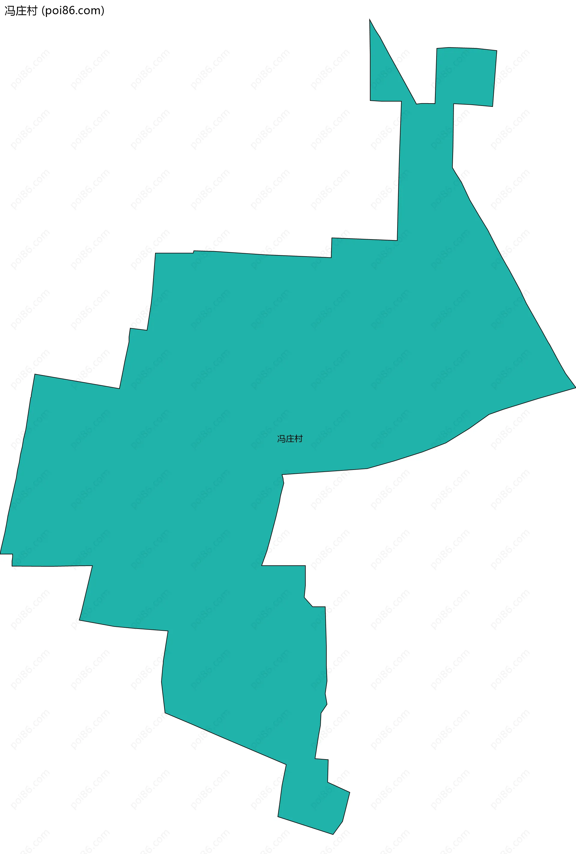 冯庄村边界地图