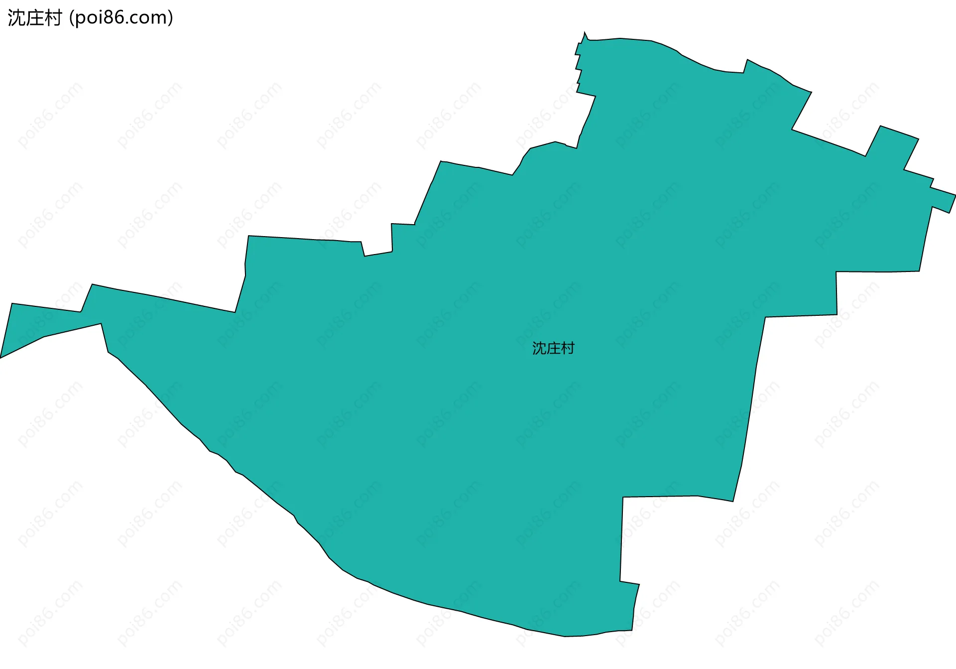 沈庄村边界地图