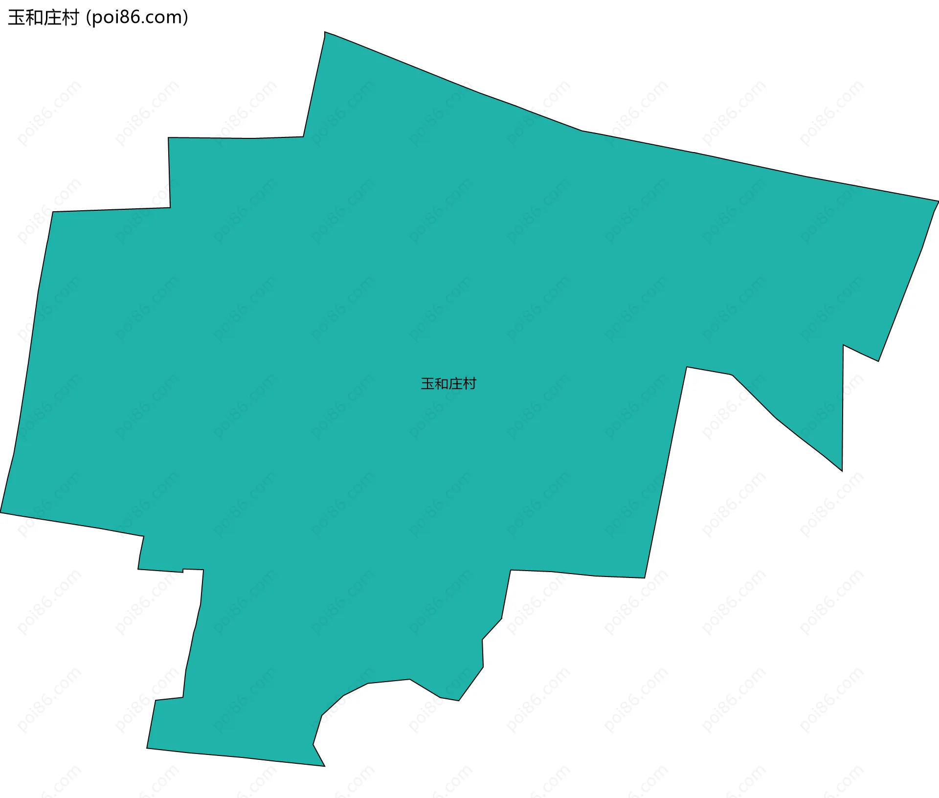 玉和庄村边界地图