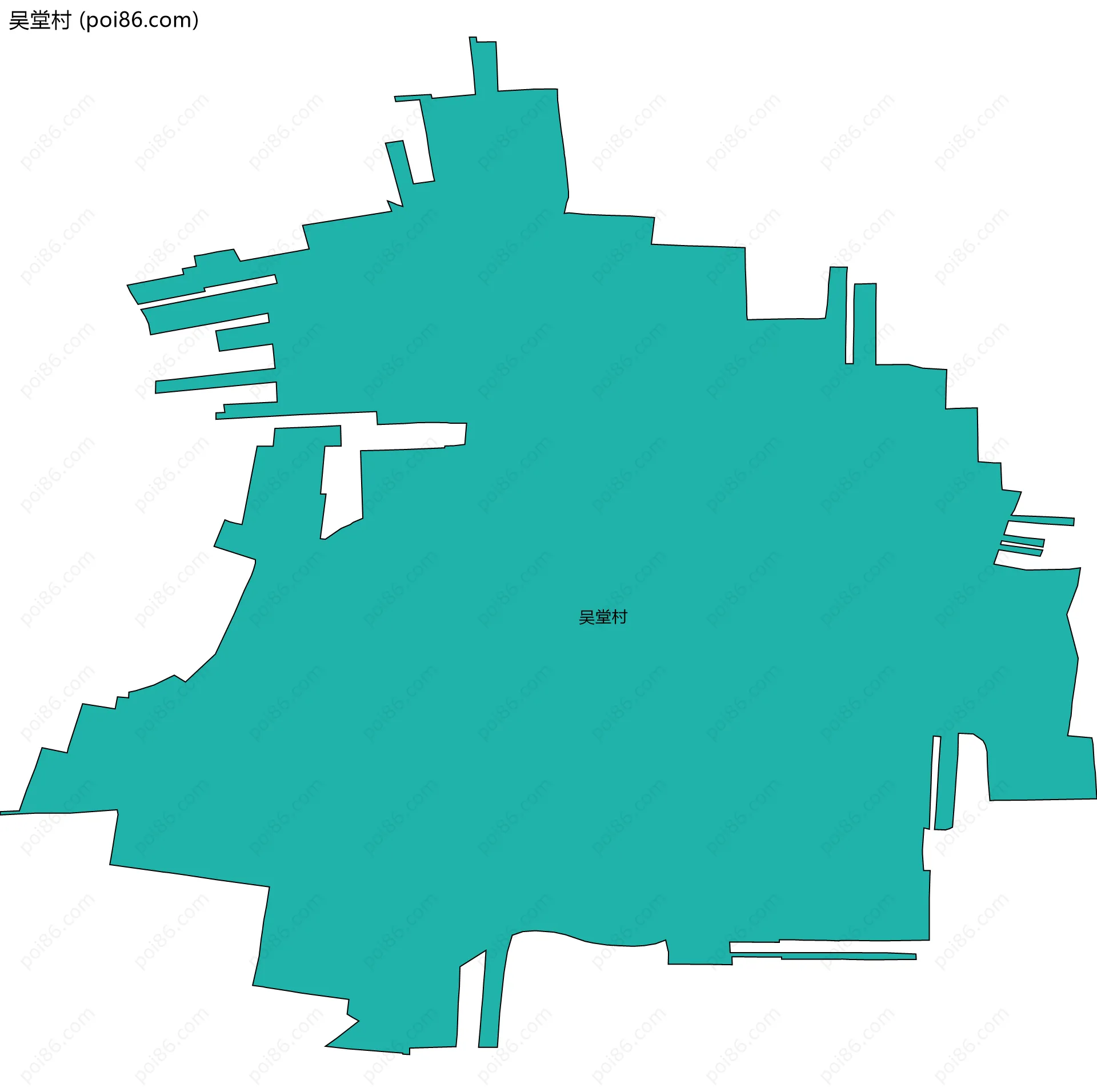 吴堂村边界地图