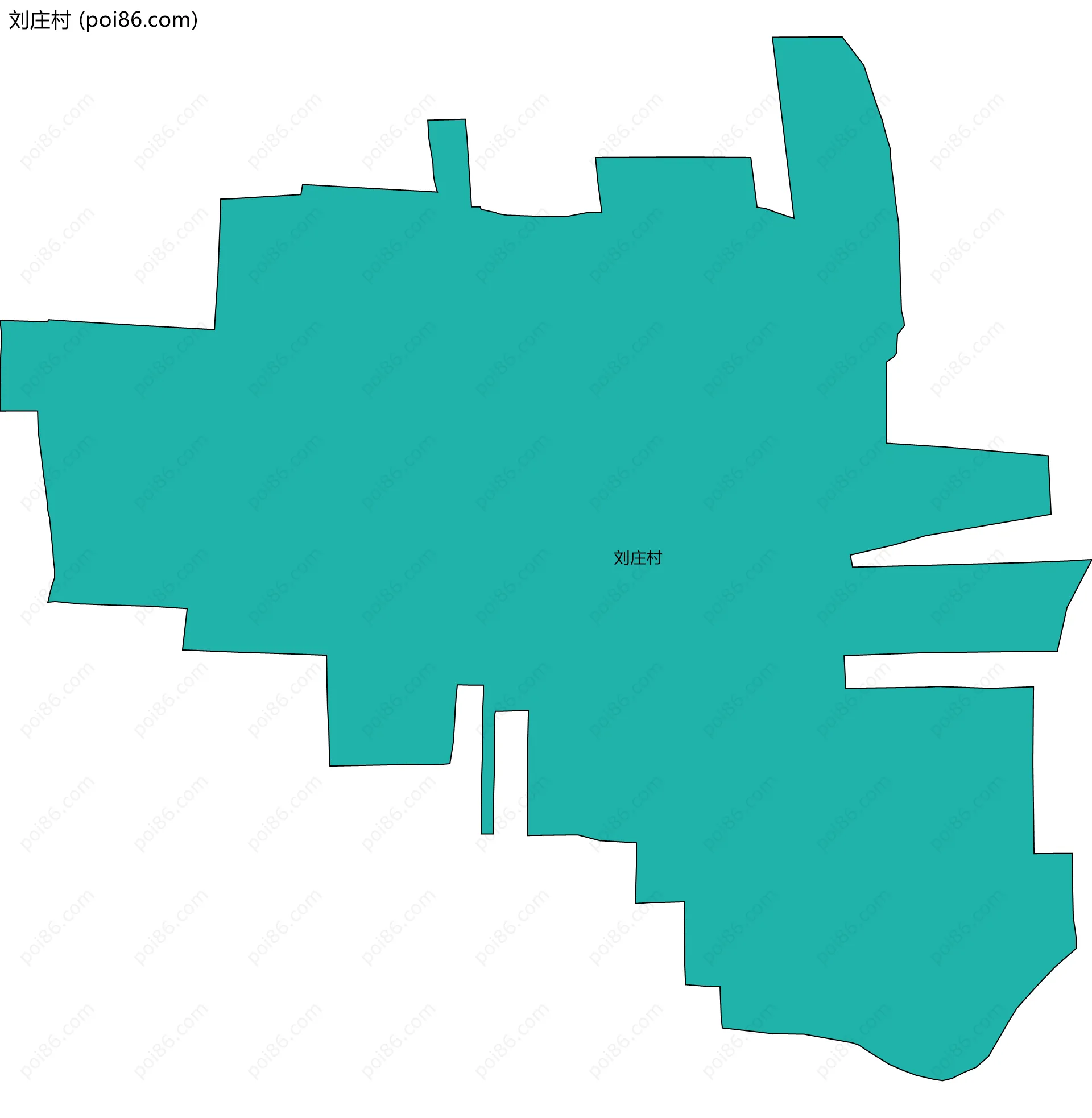 刘庄村边界地图