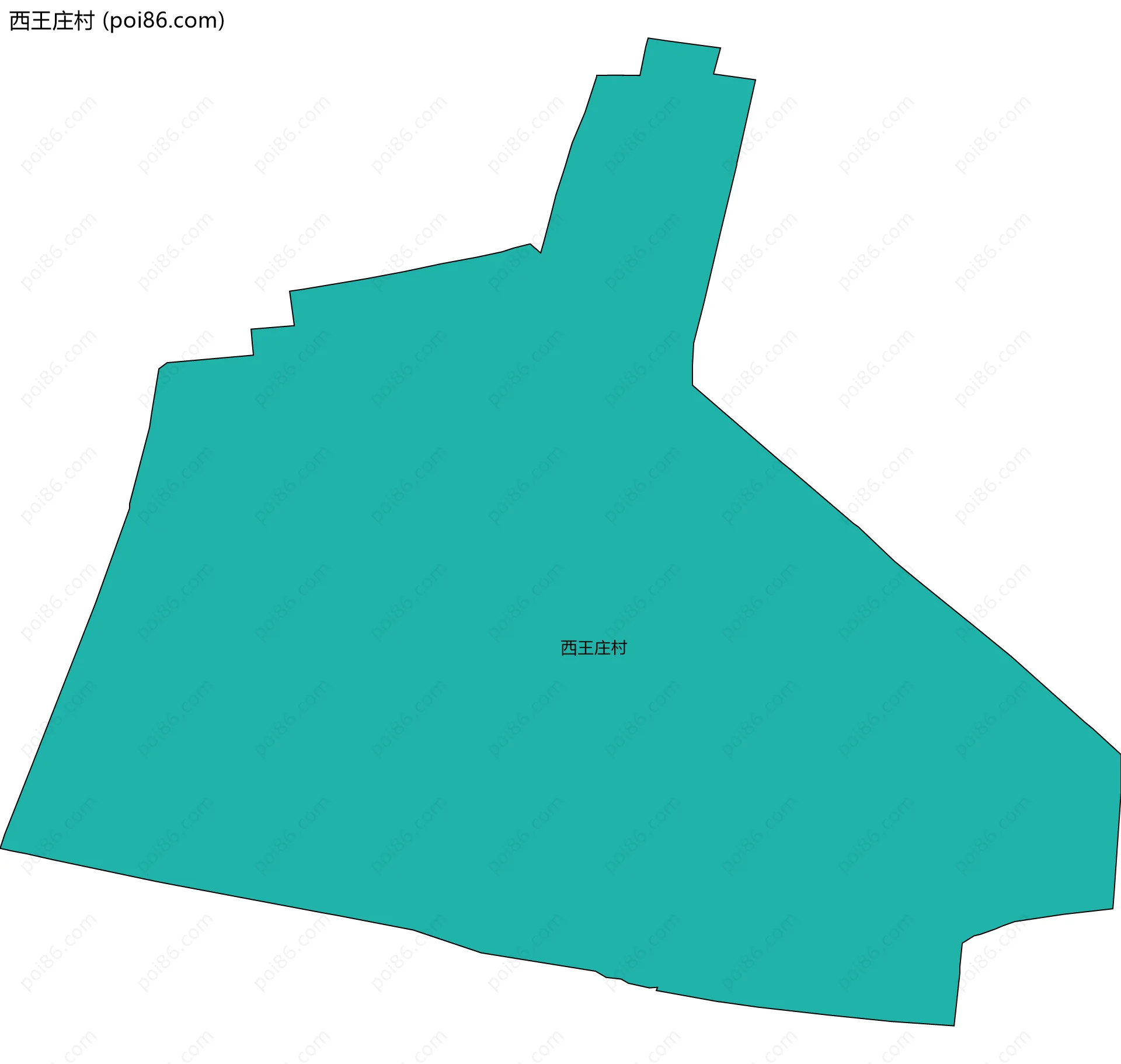 西王庄村边界地图