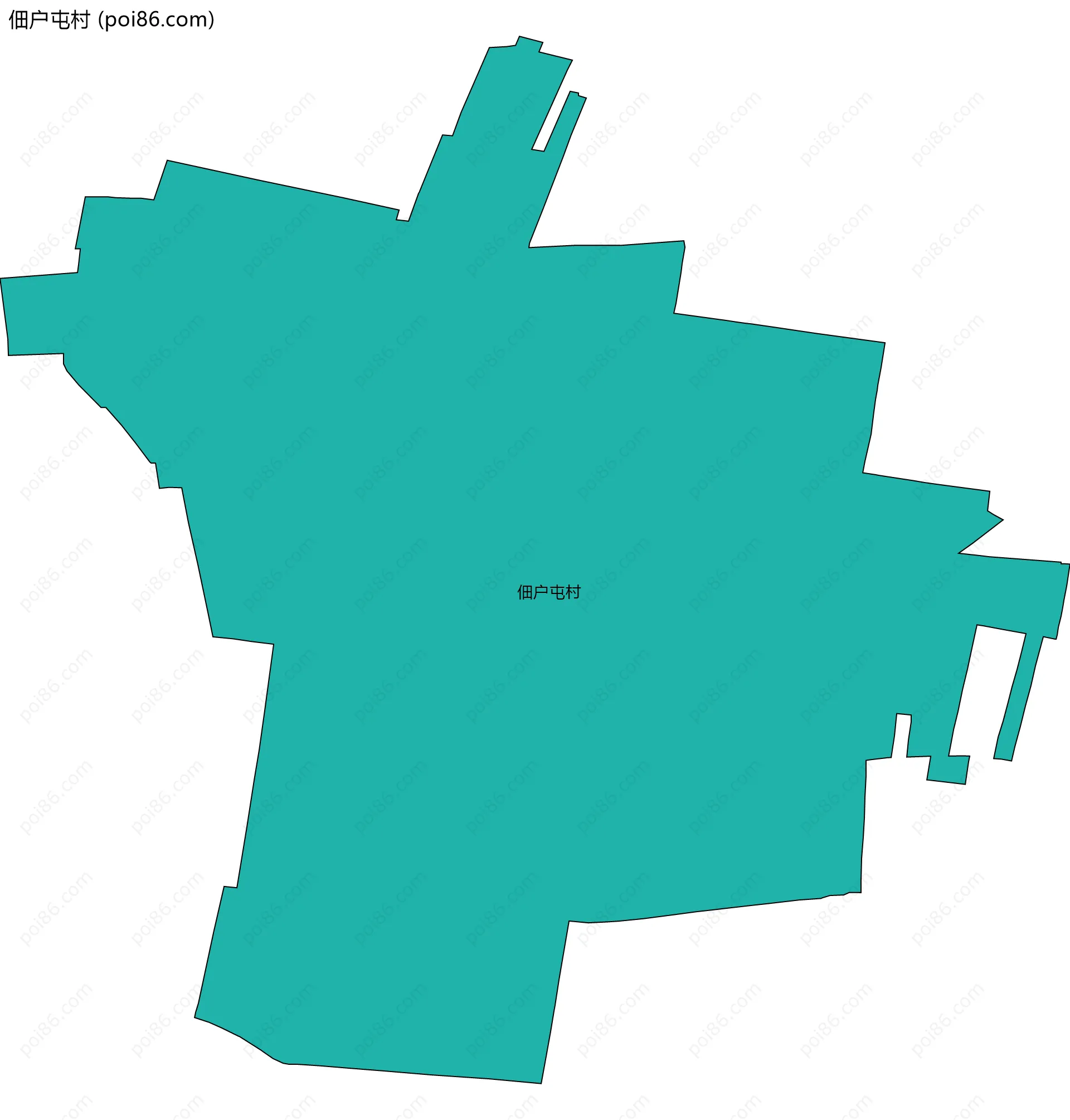 佃户屯村边界地图