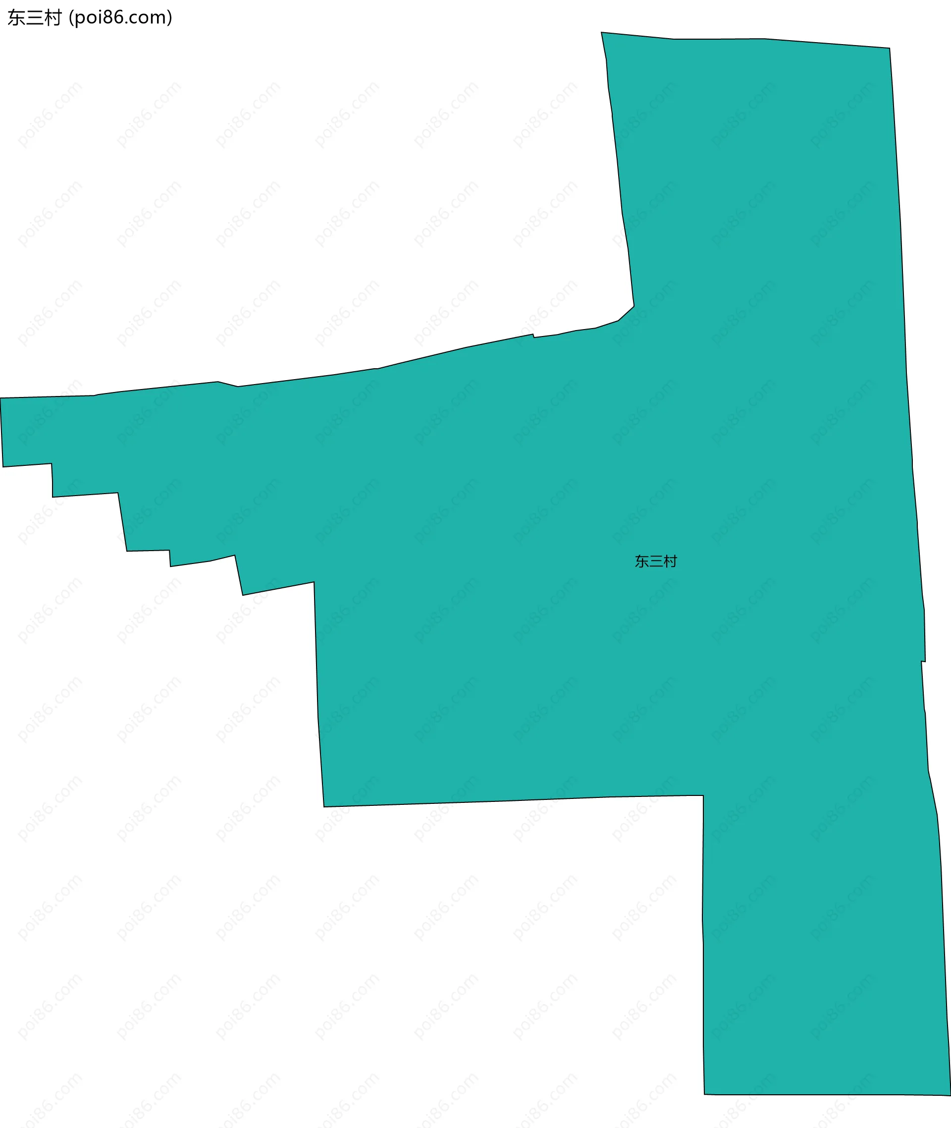 东三村边界地图