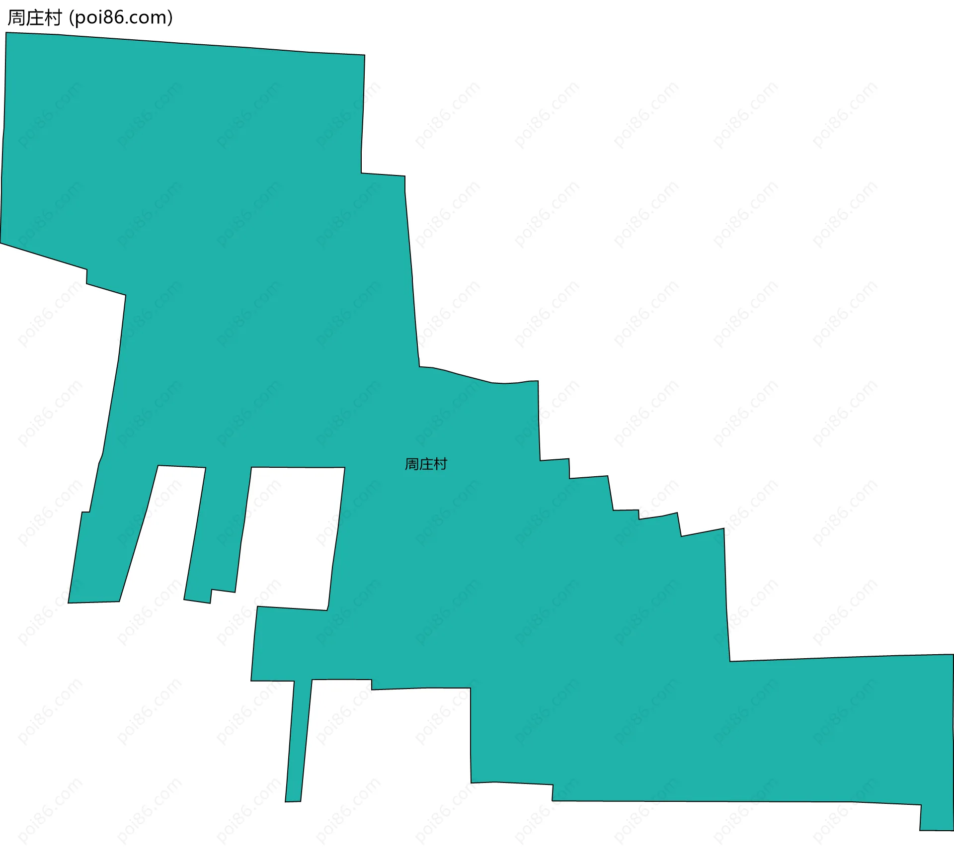 周庄村边界地图