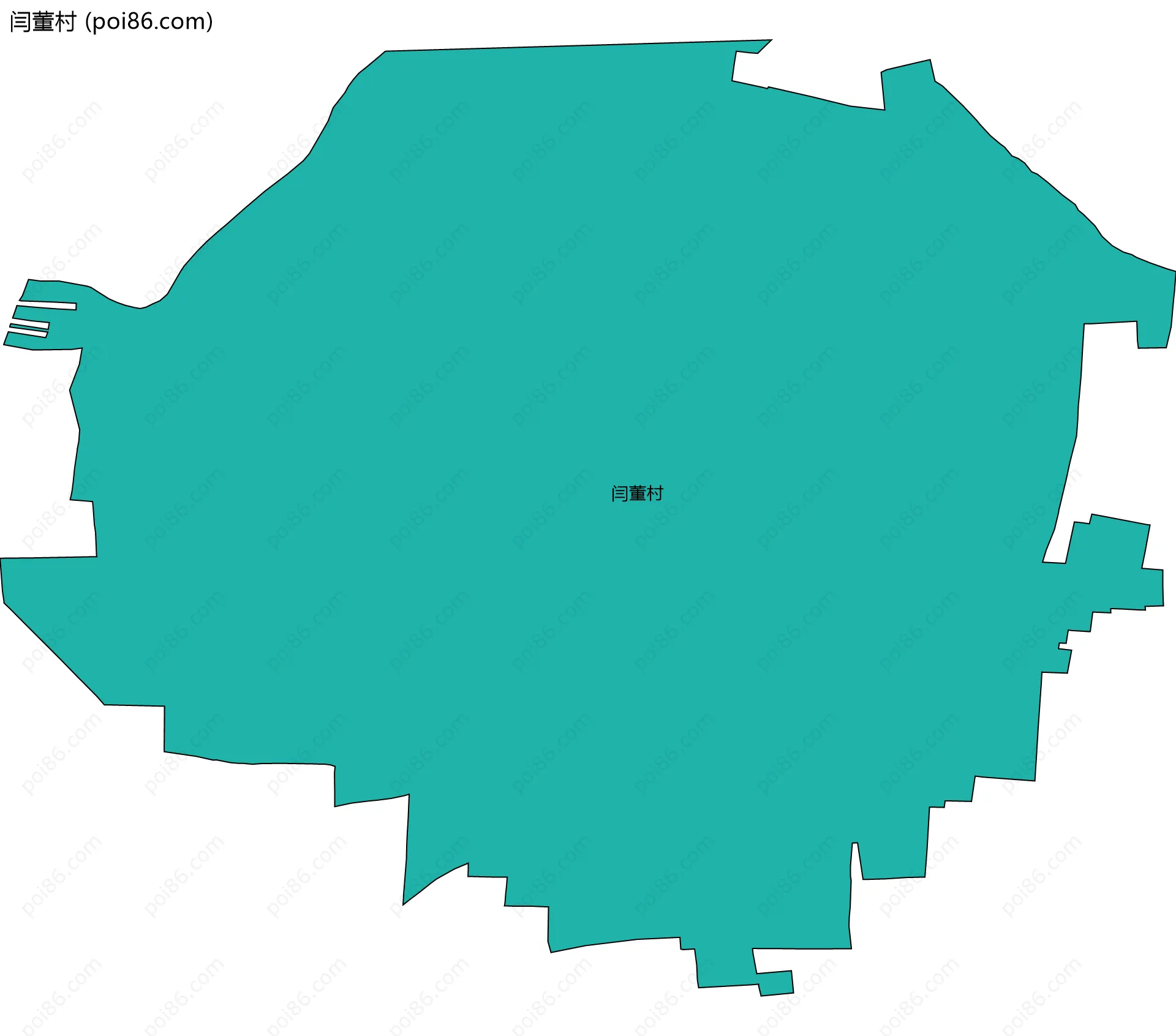 闫董村边界地图