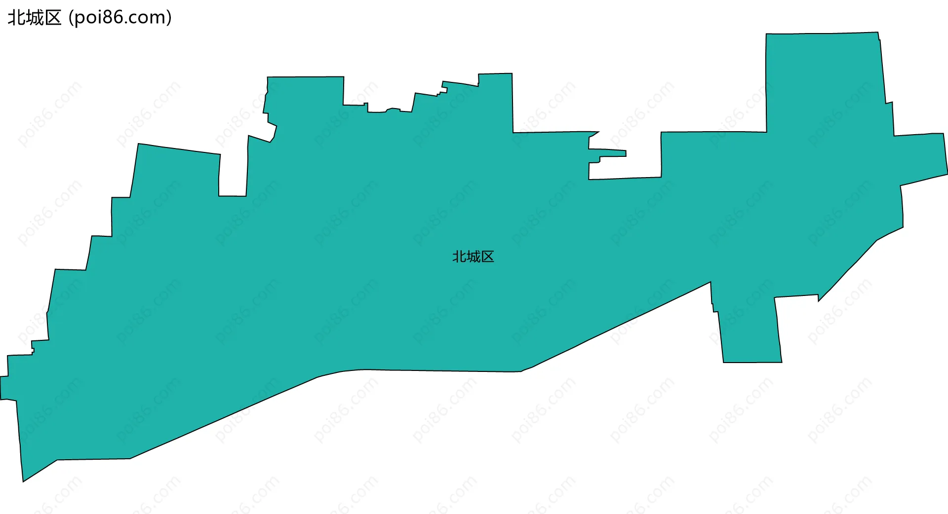 北城区边界地图