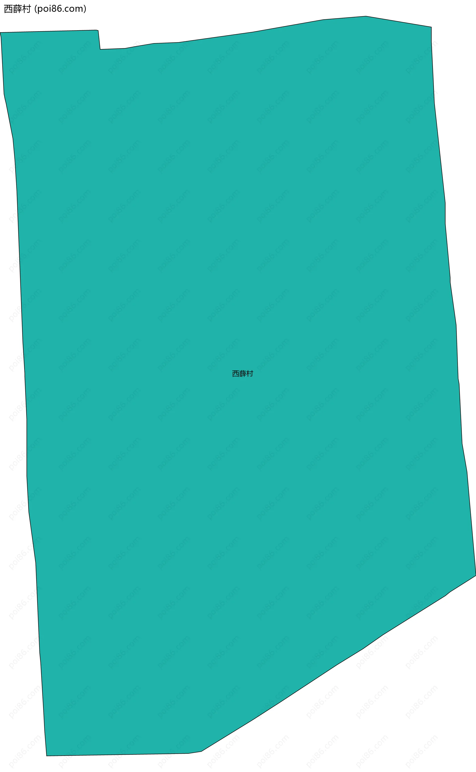 西薛村边界地图