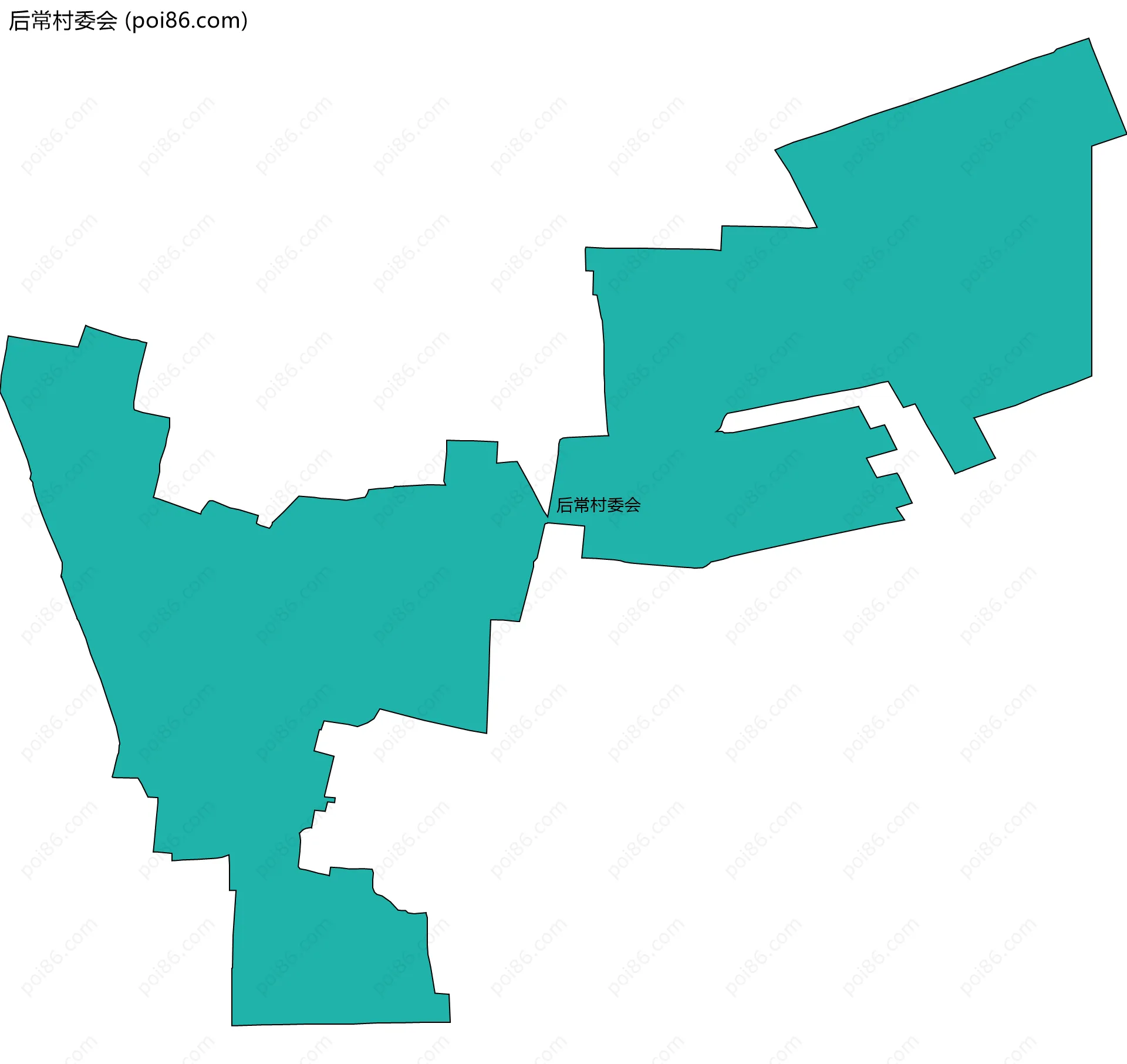 后常村委会边界地图