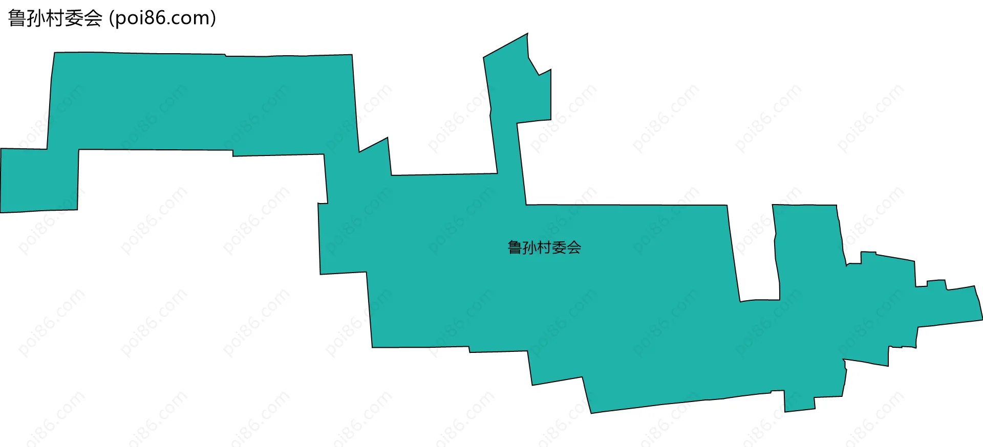 鲁孙村委会边界地图