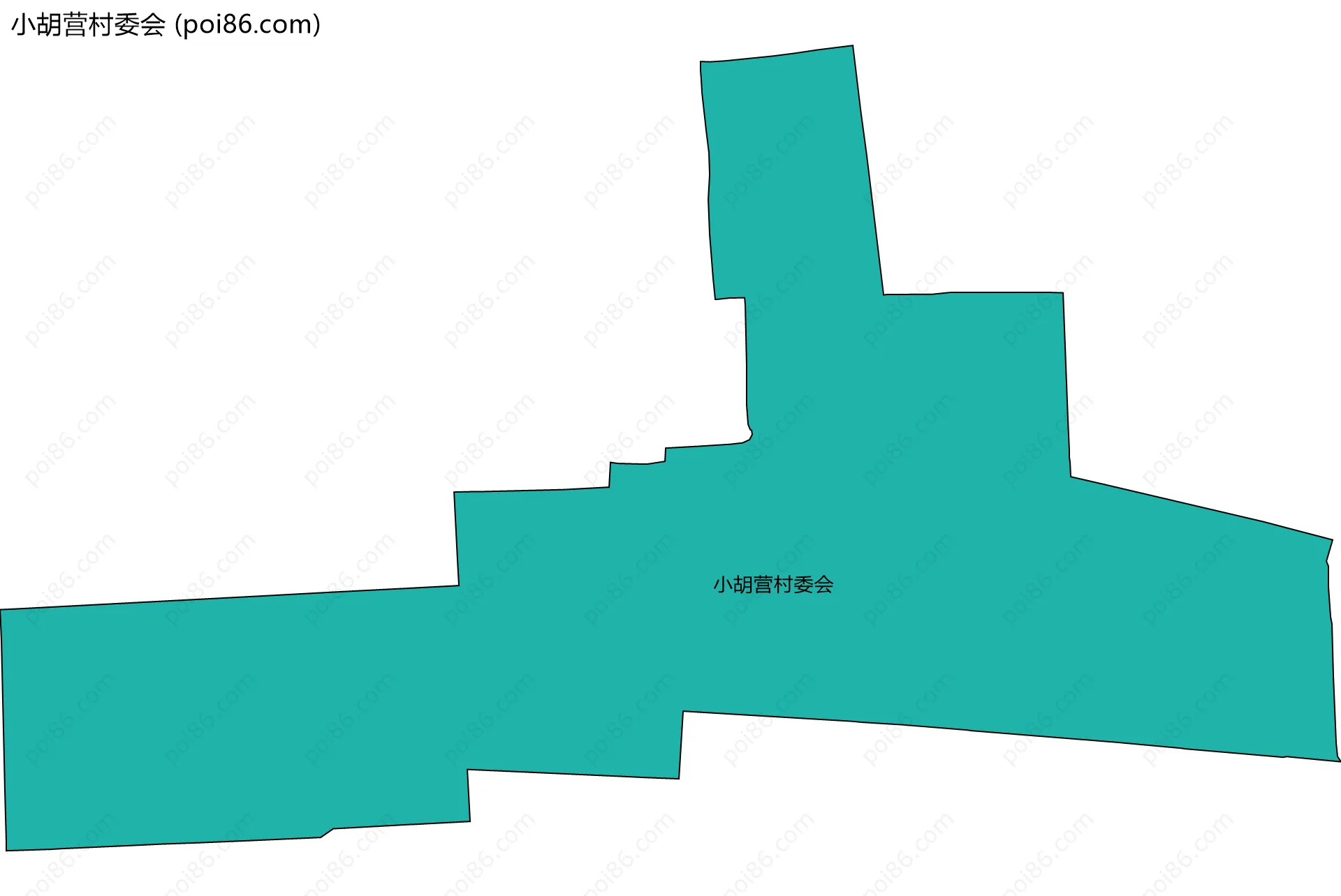 小胡营村委会边界地图