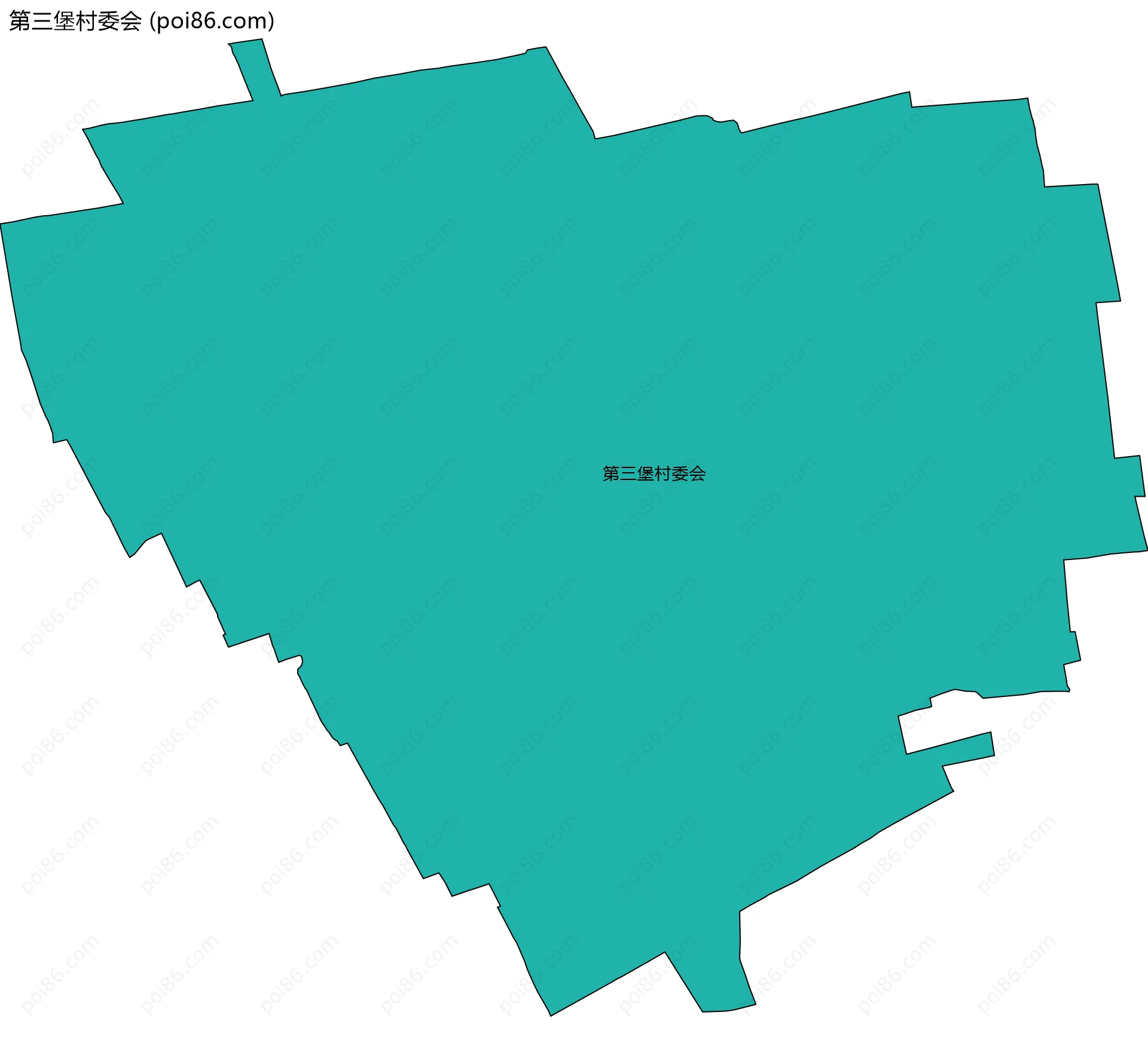 第三堡村委会边界地图