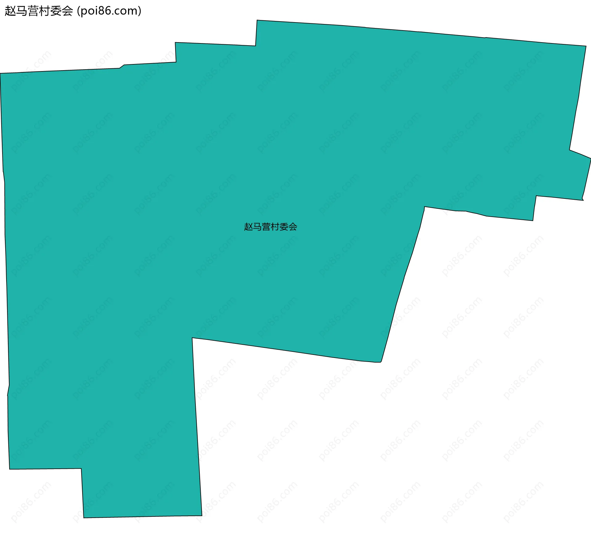 赵马营村委会边界地图