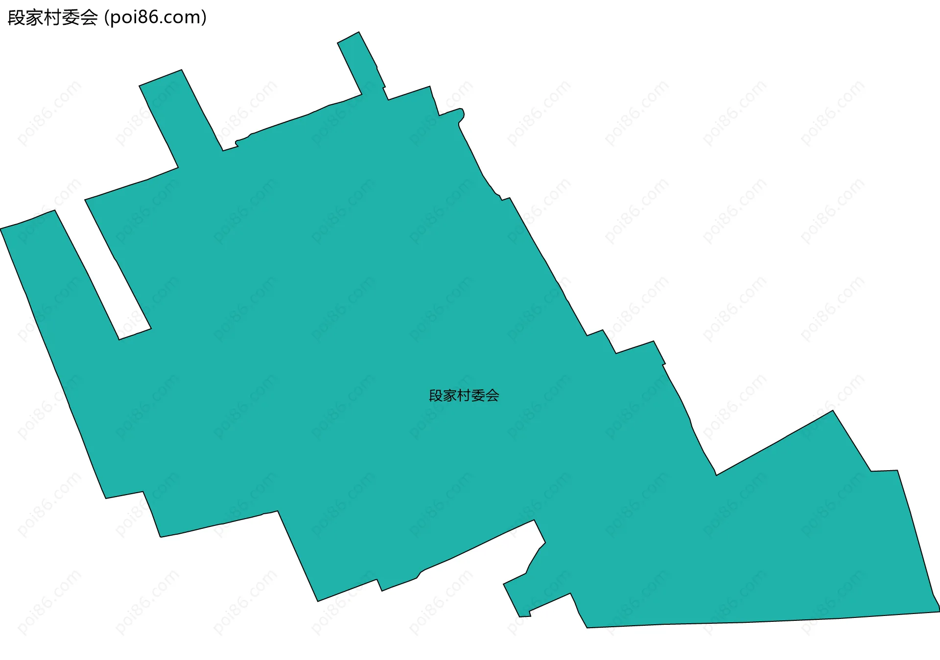 段家村委会边界地图