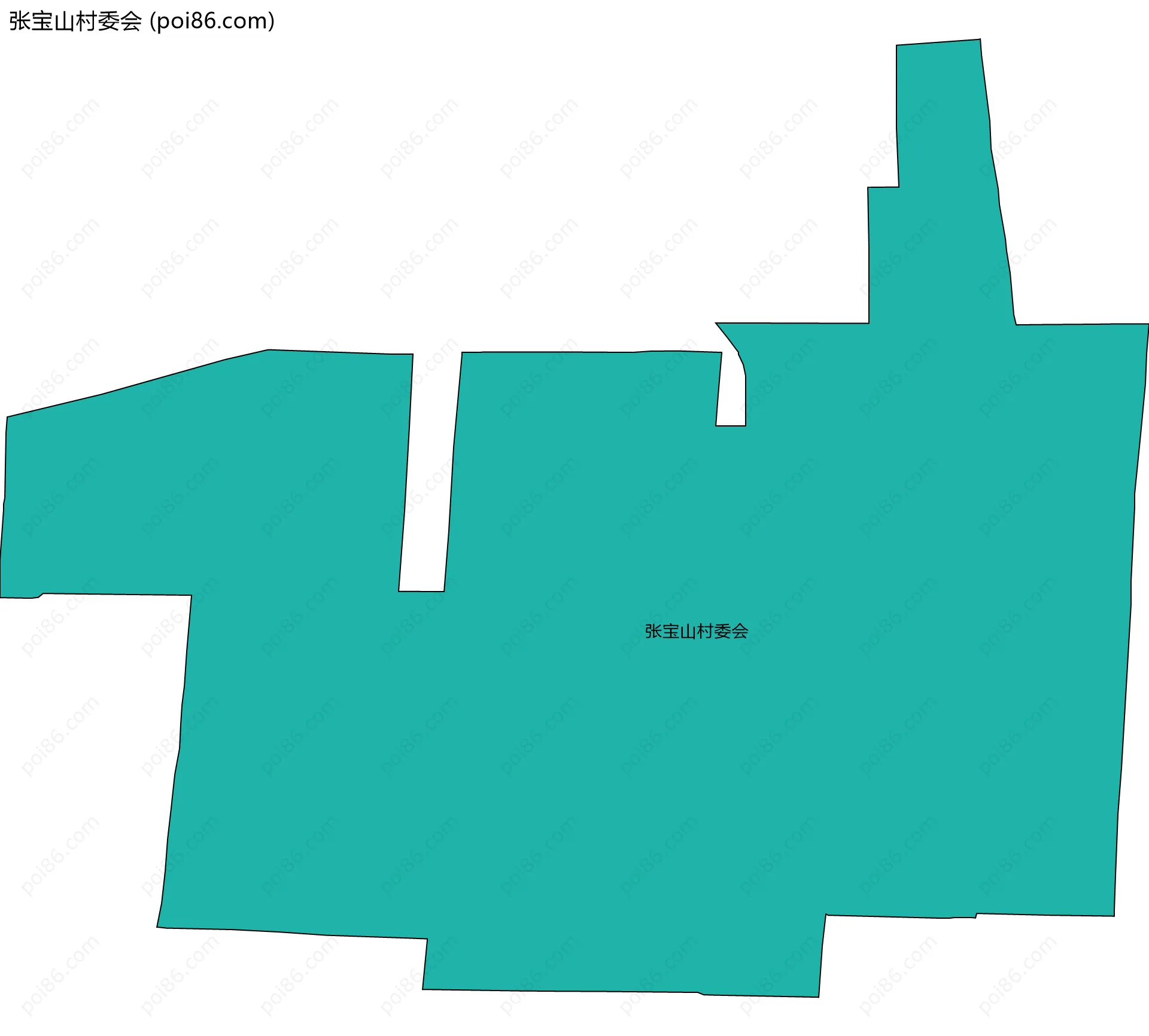 张宝山村委会边界地图