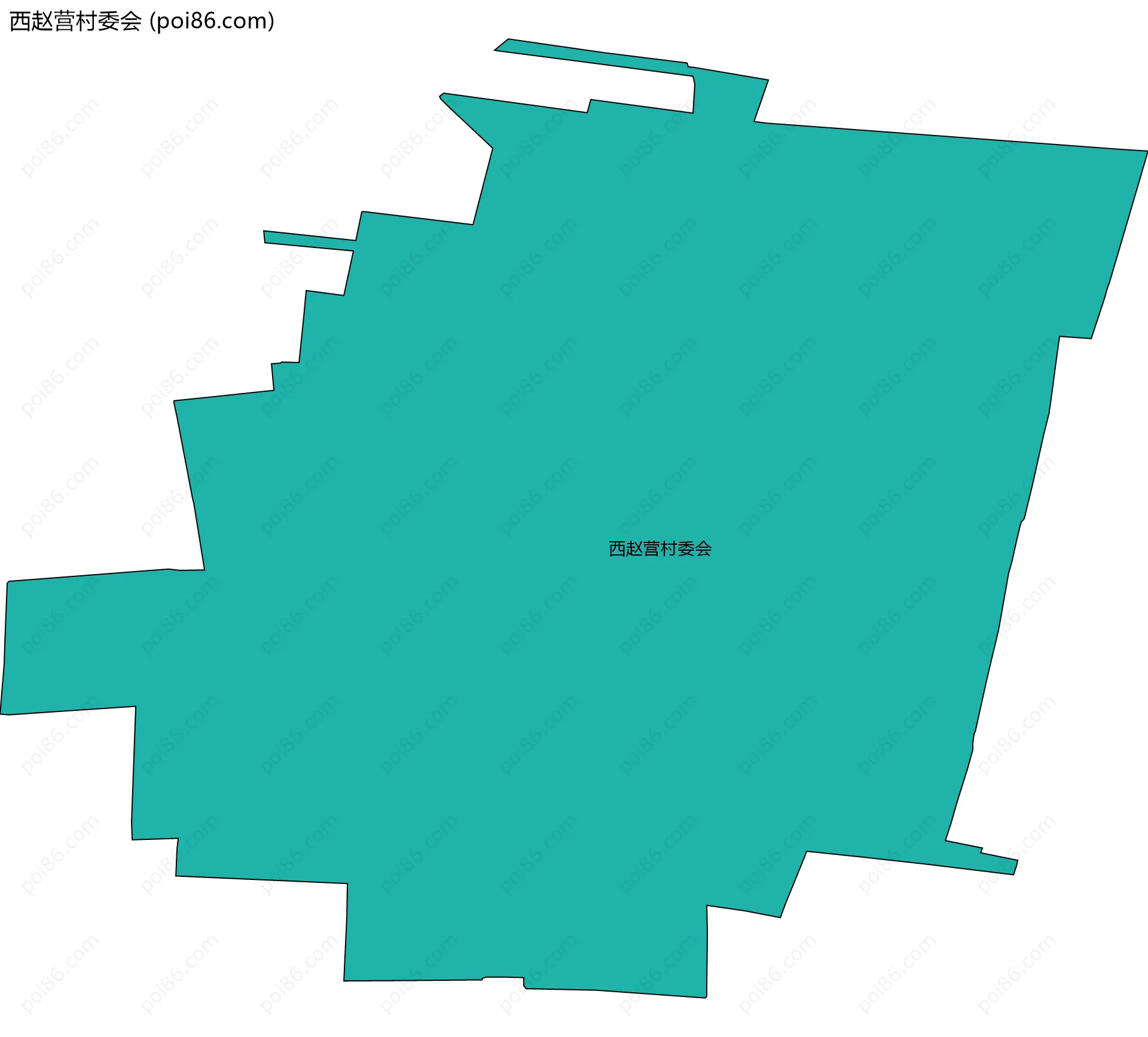 西赵营村委会边界地图