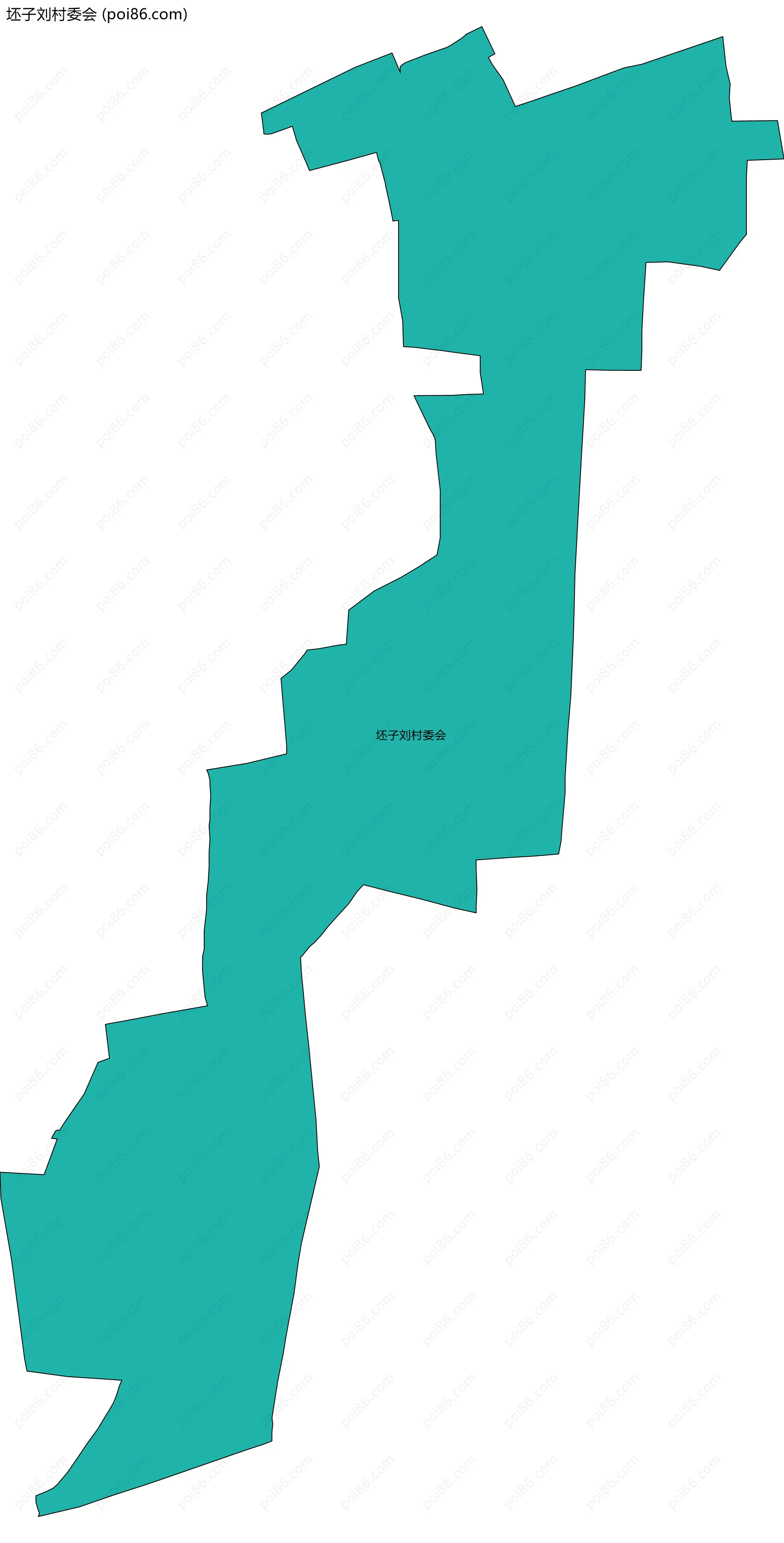 坯子刘村委会边界地图