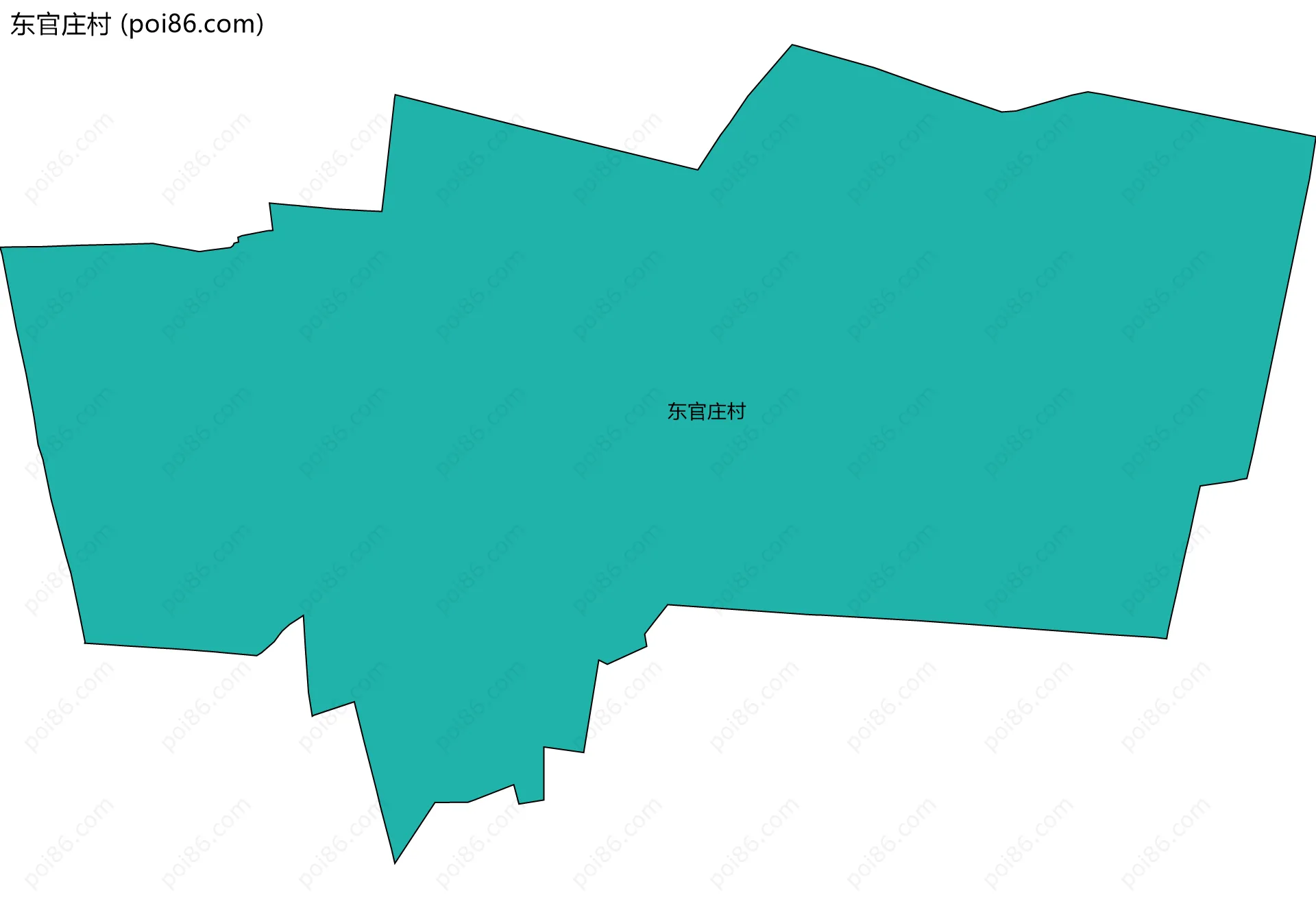 东官庄村边界地图