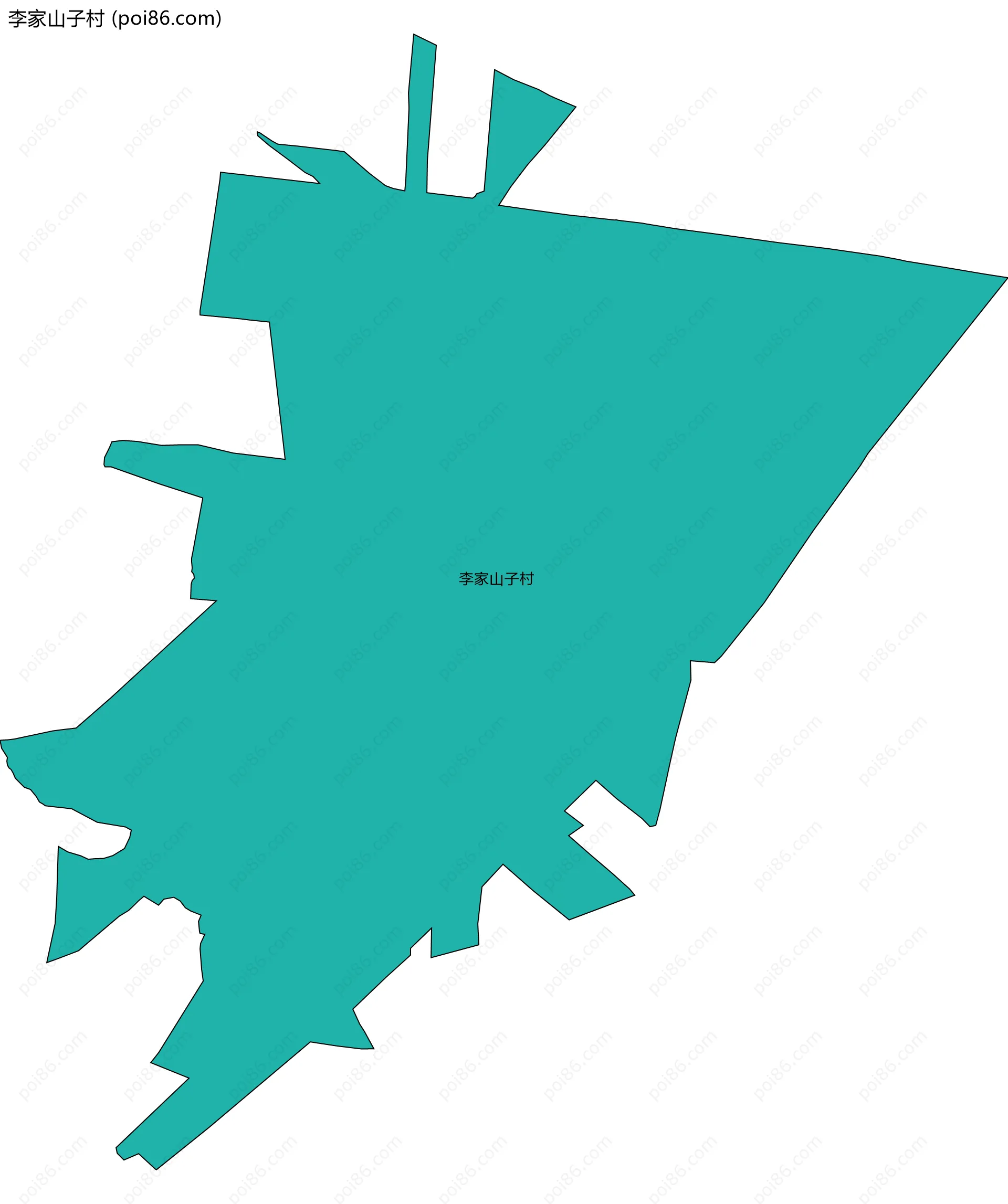 李家山子村边界地图