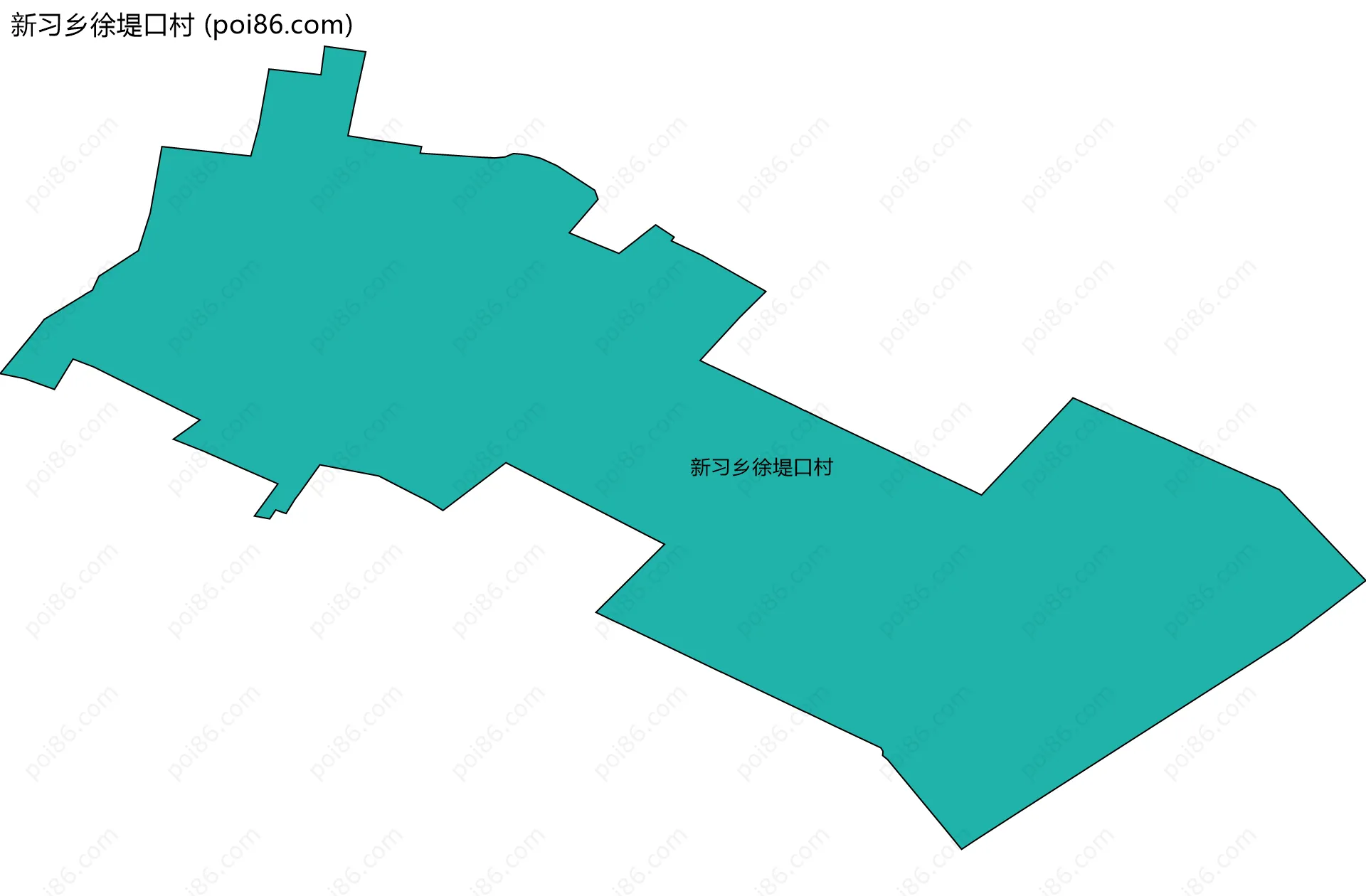 新习乡徐堤口村边界地图