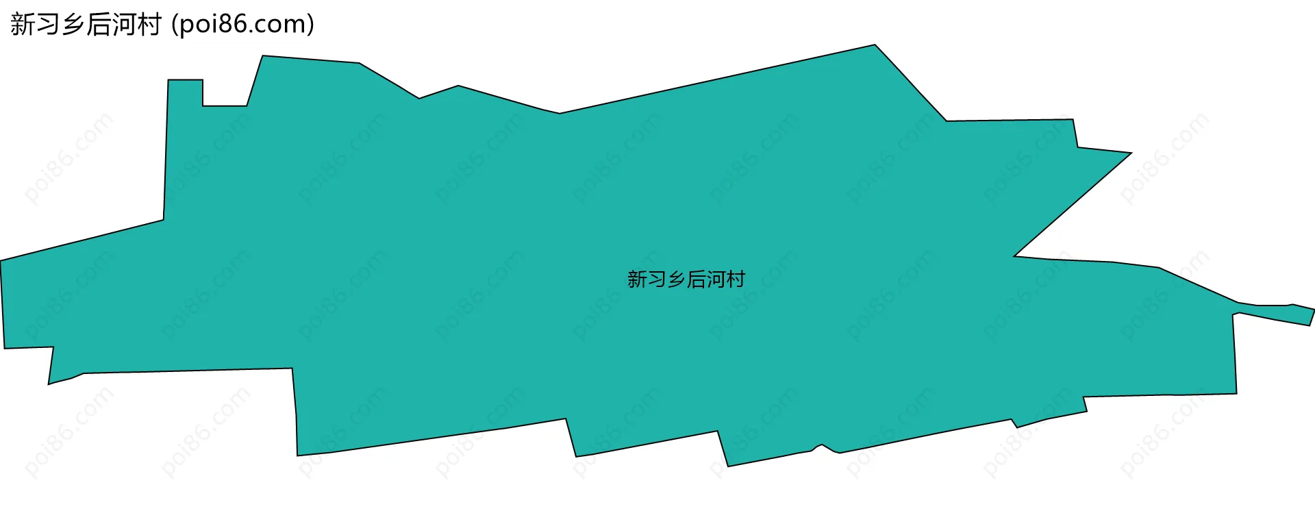 新习乡后河村边界地图