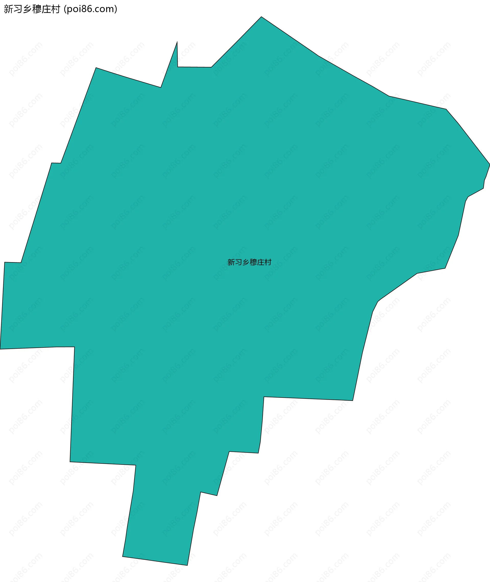 新习乡穆庄村边界地图