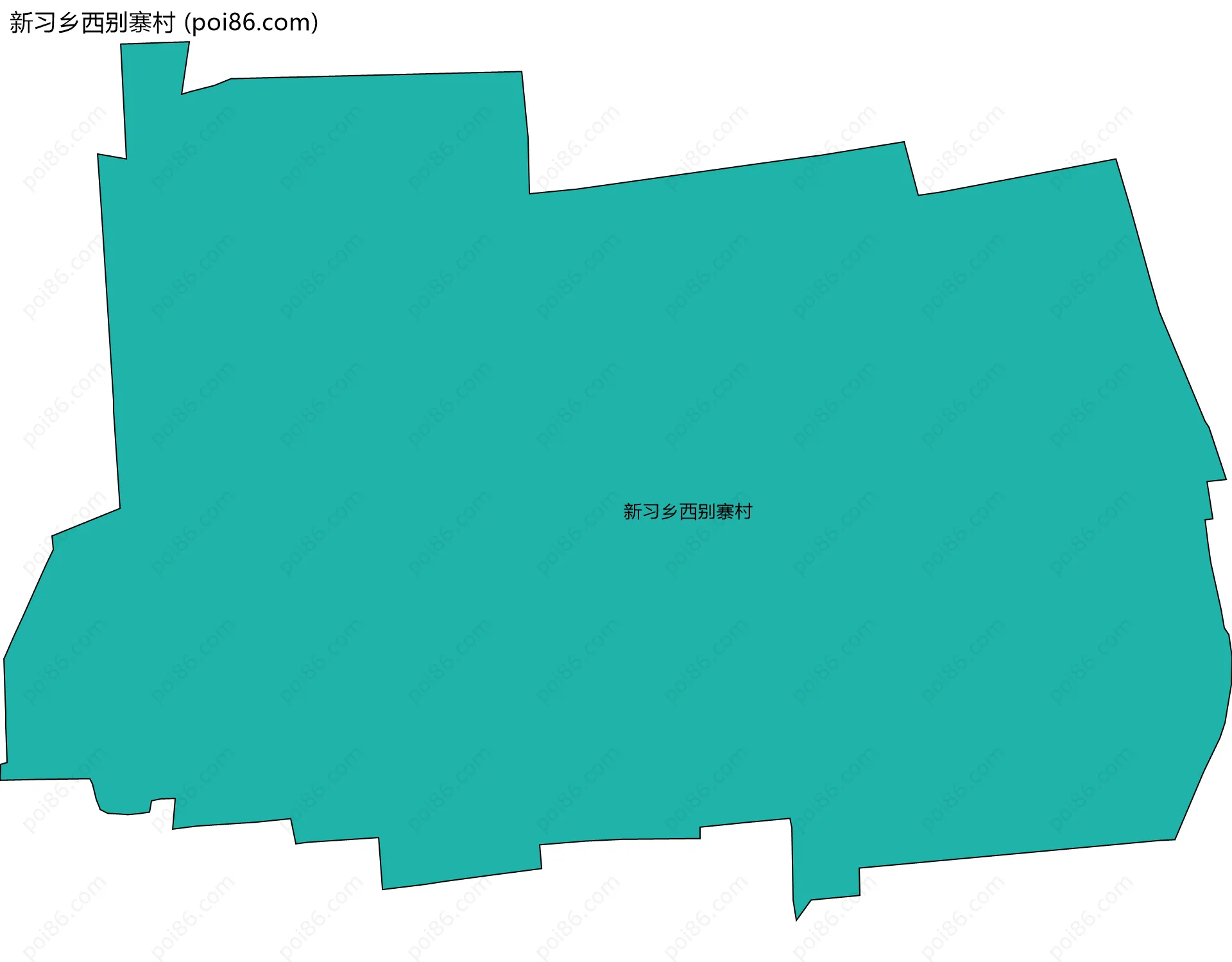 新习乡西别寨村边界地图