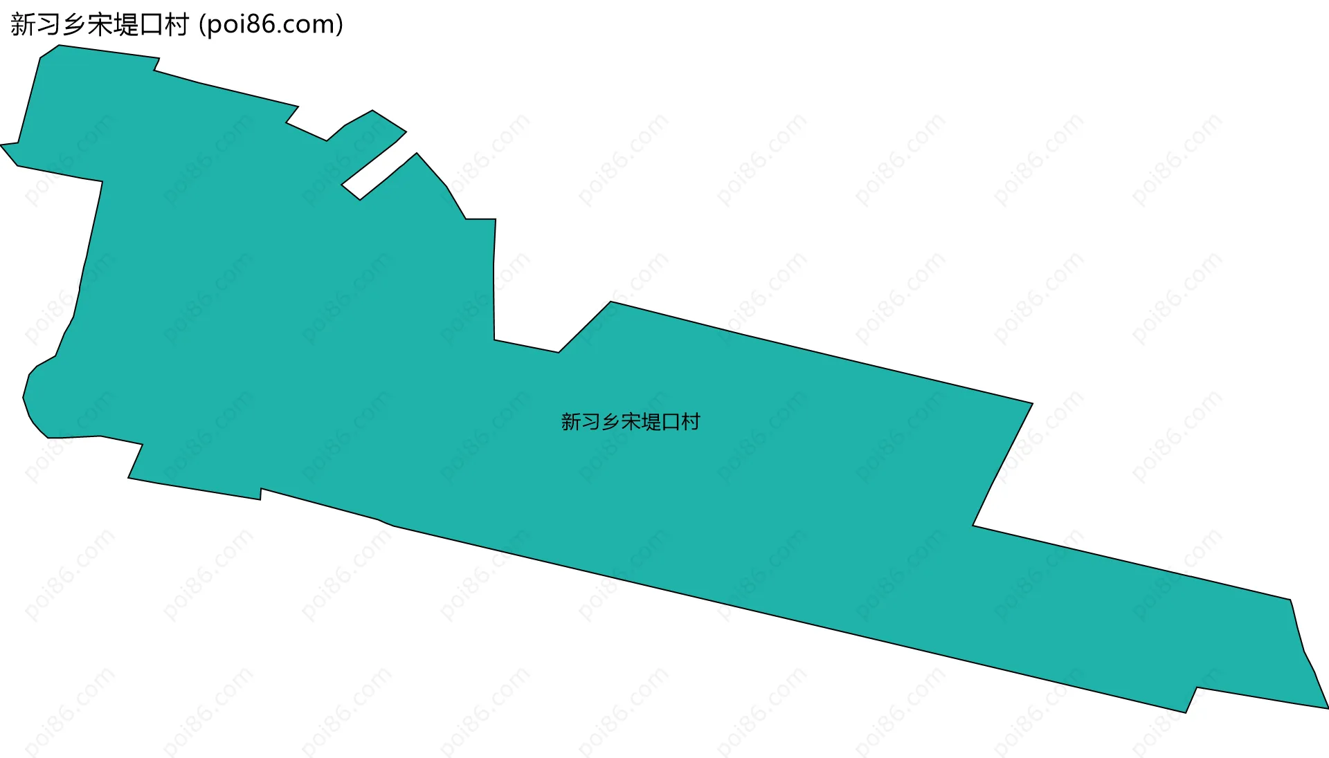 新习乡宋堤口村边界地图