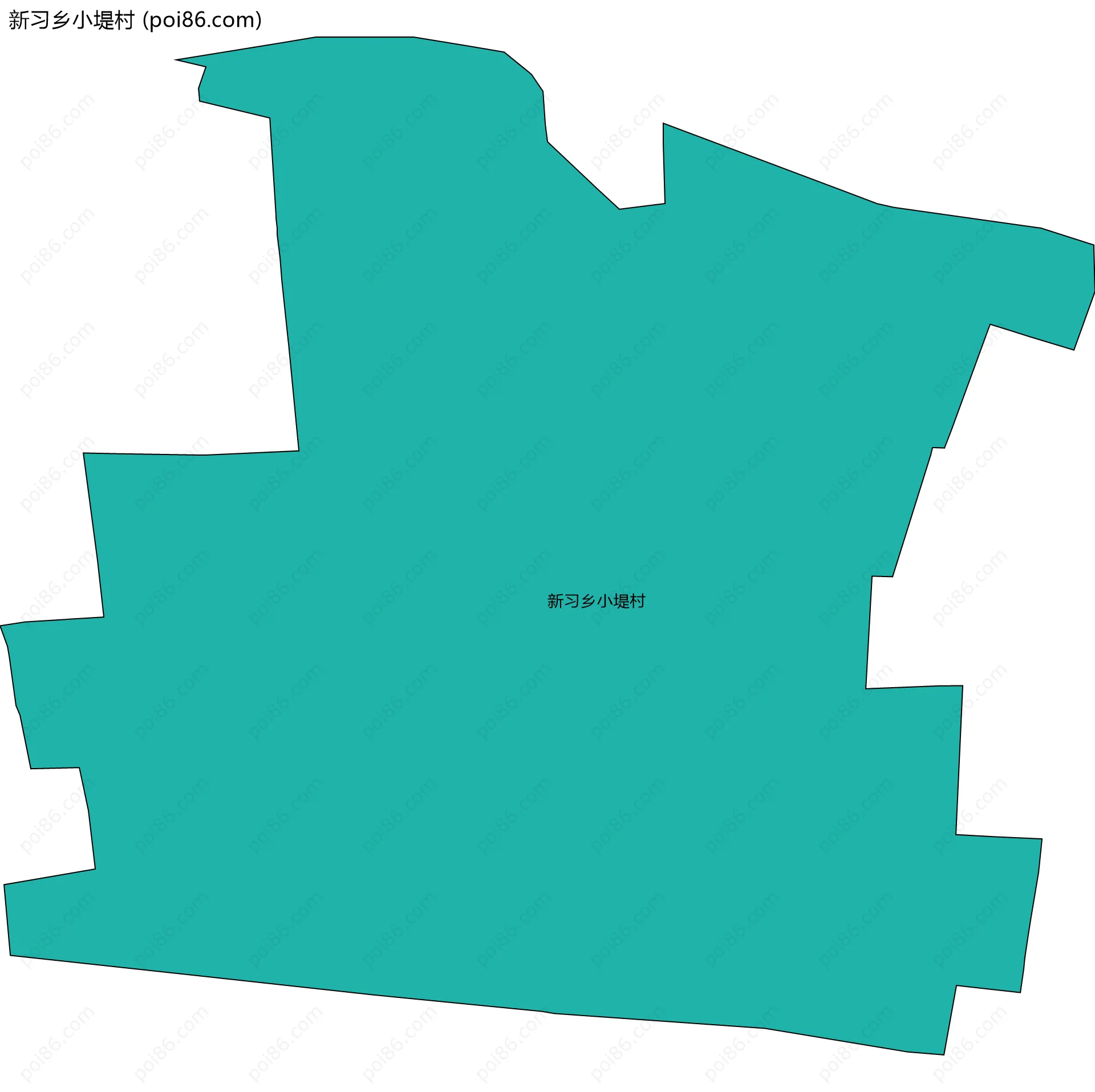 新习乡小堤村边界地图