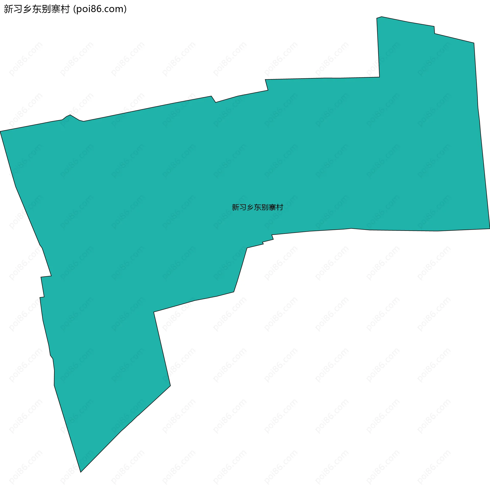 新习乡东别寨村边界地图