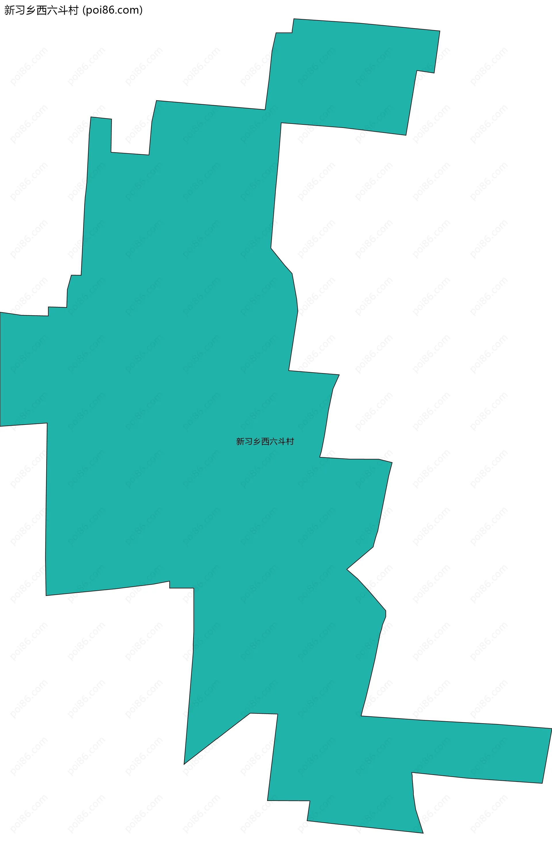 新习乡西六斗村边界地图