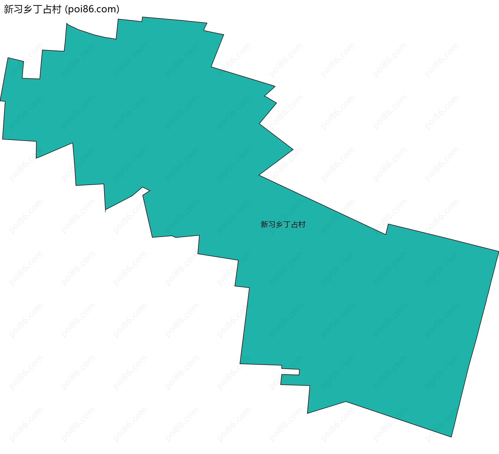 新习乡丁占村边界地图