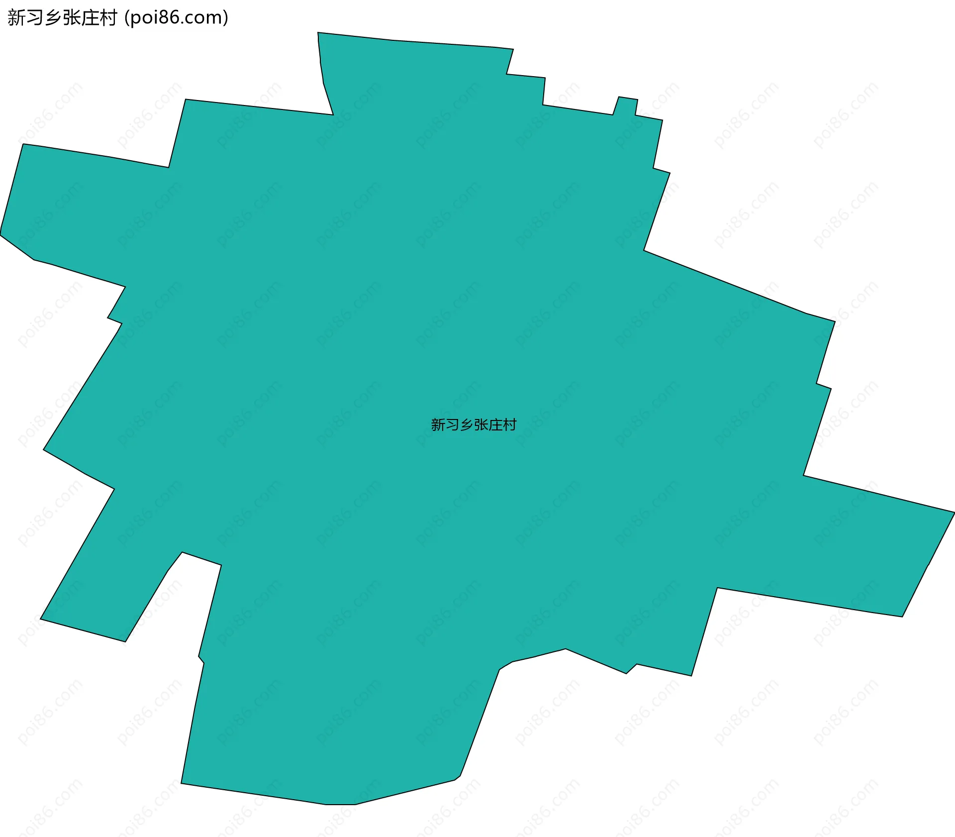 新习乡张庄村边界地图