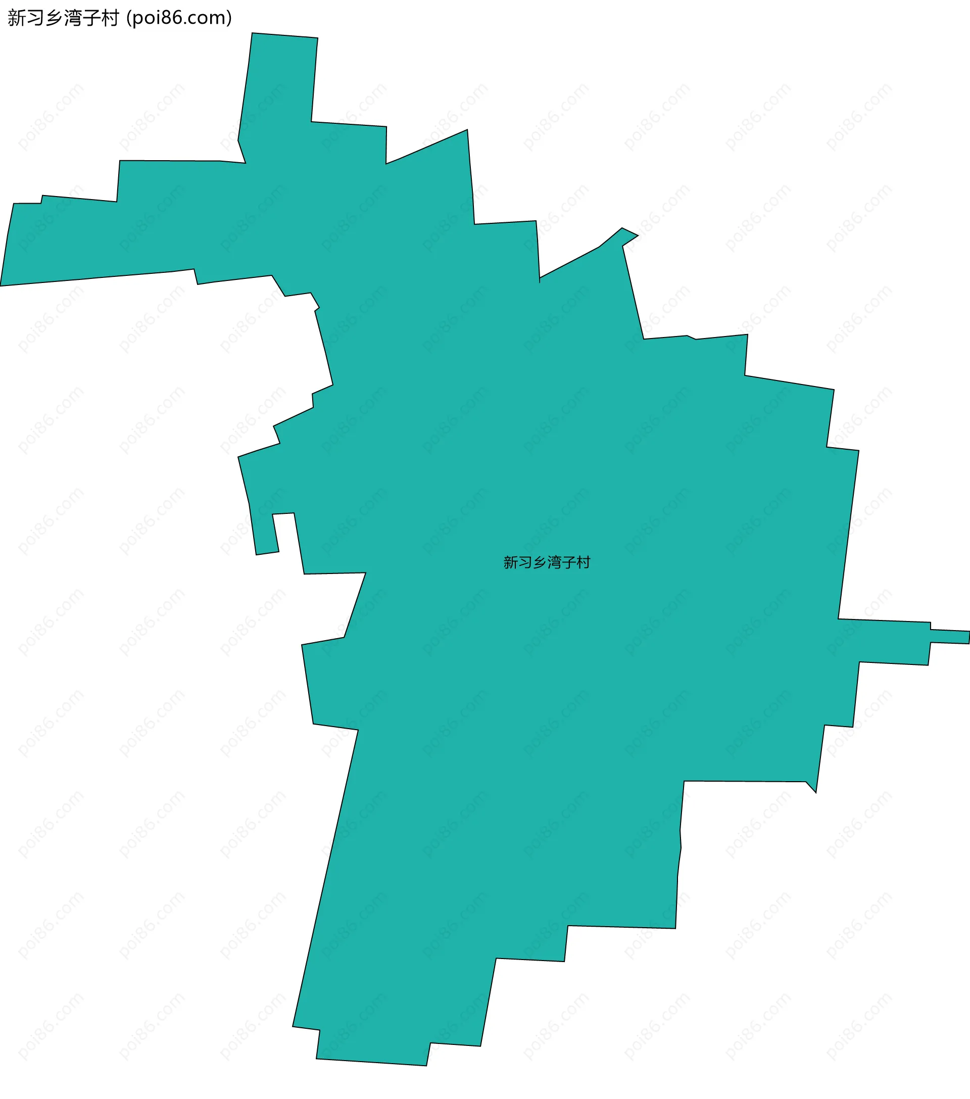 新习乡湾子村边界地图