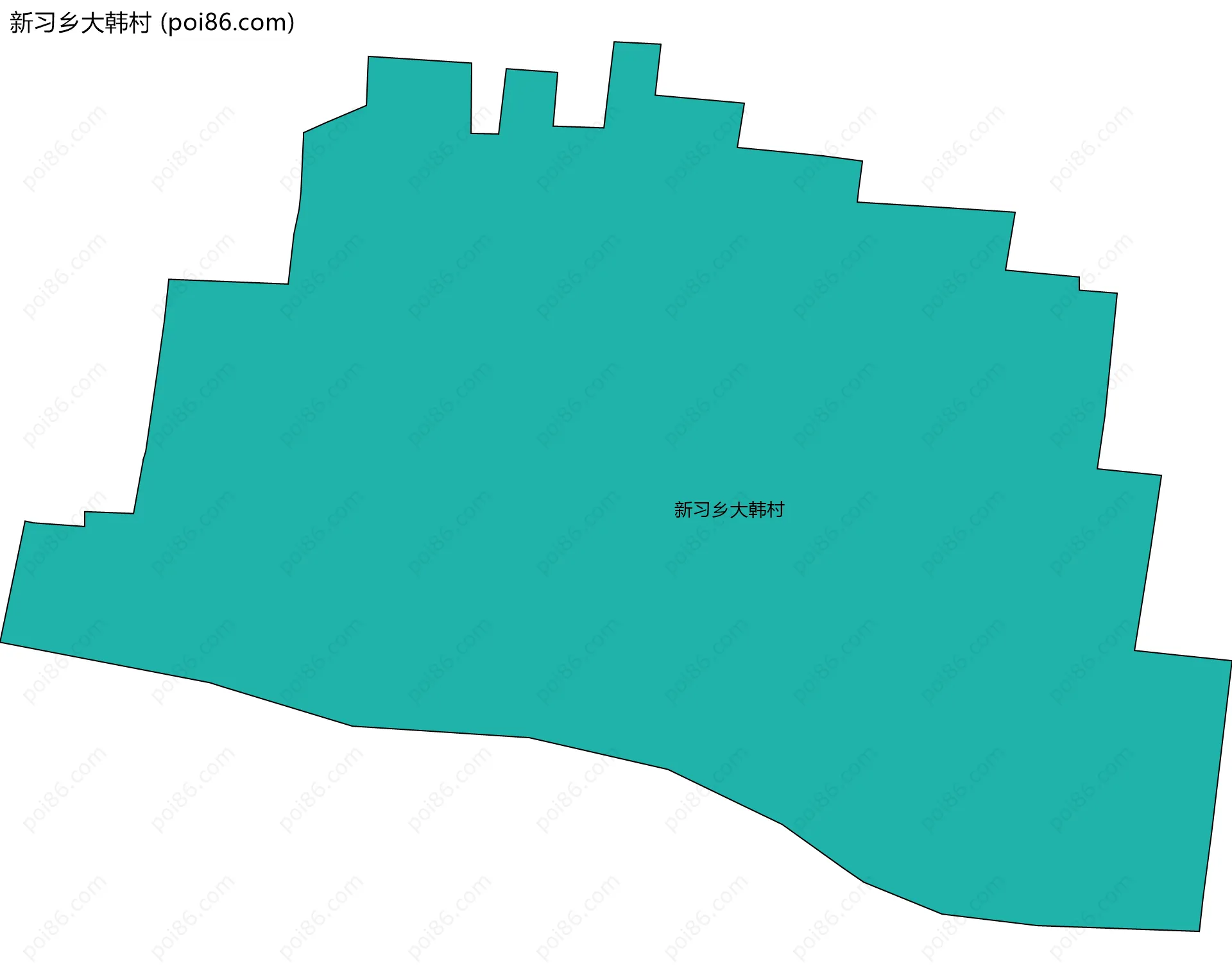 新习乡大韩村边界地图