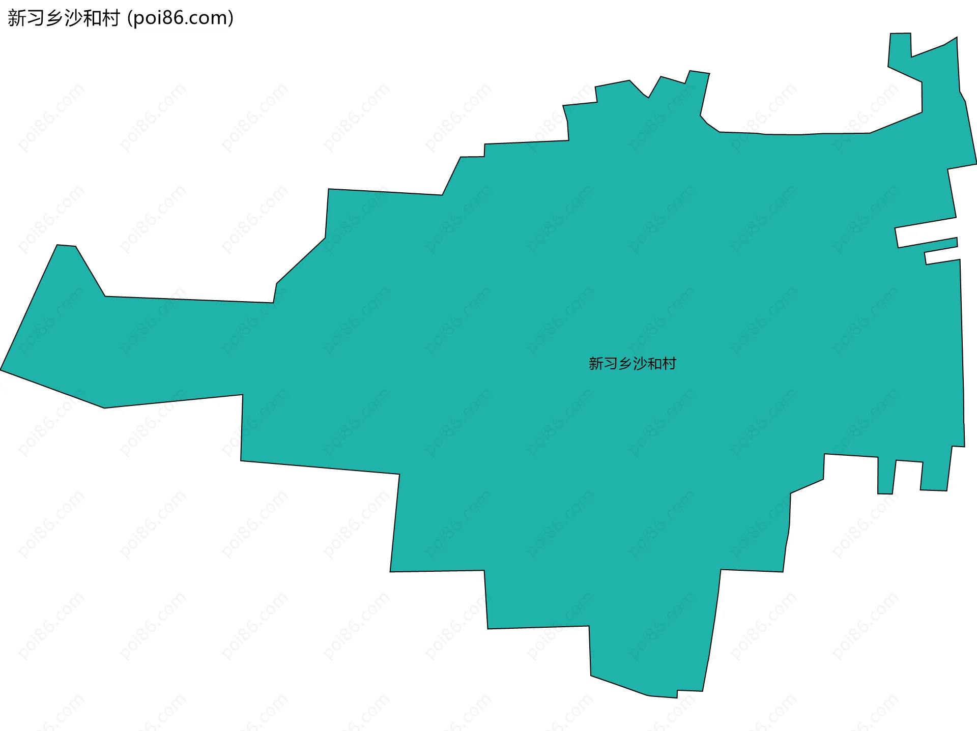 新习乡沙和村边界地图