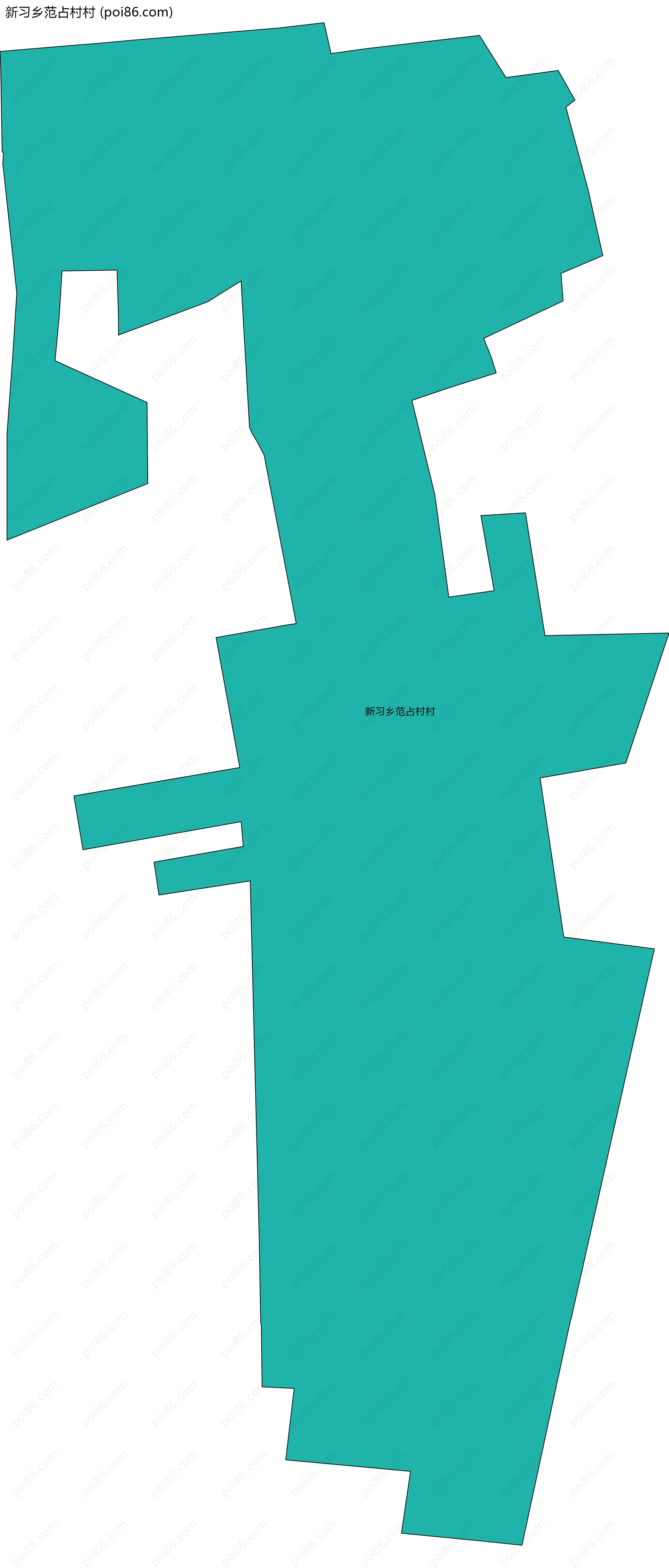 新习乡范占村村边界地图