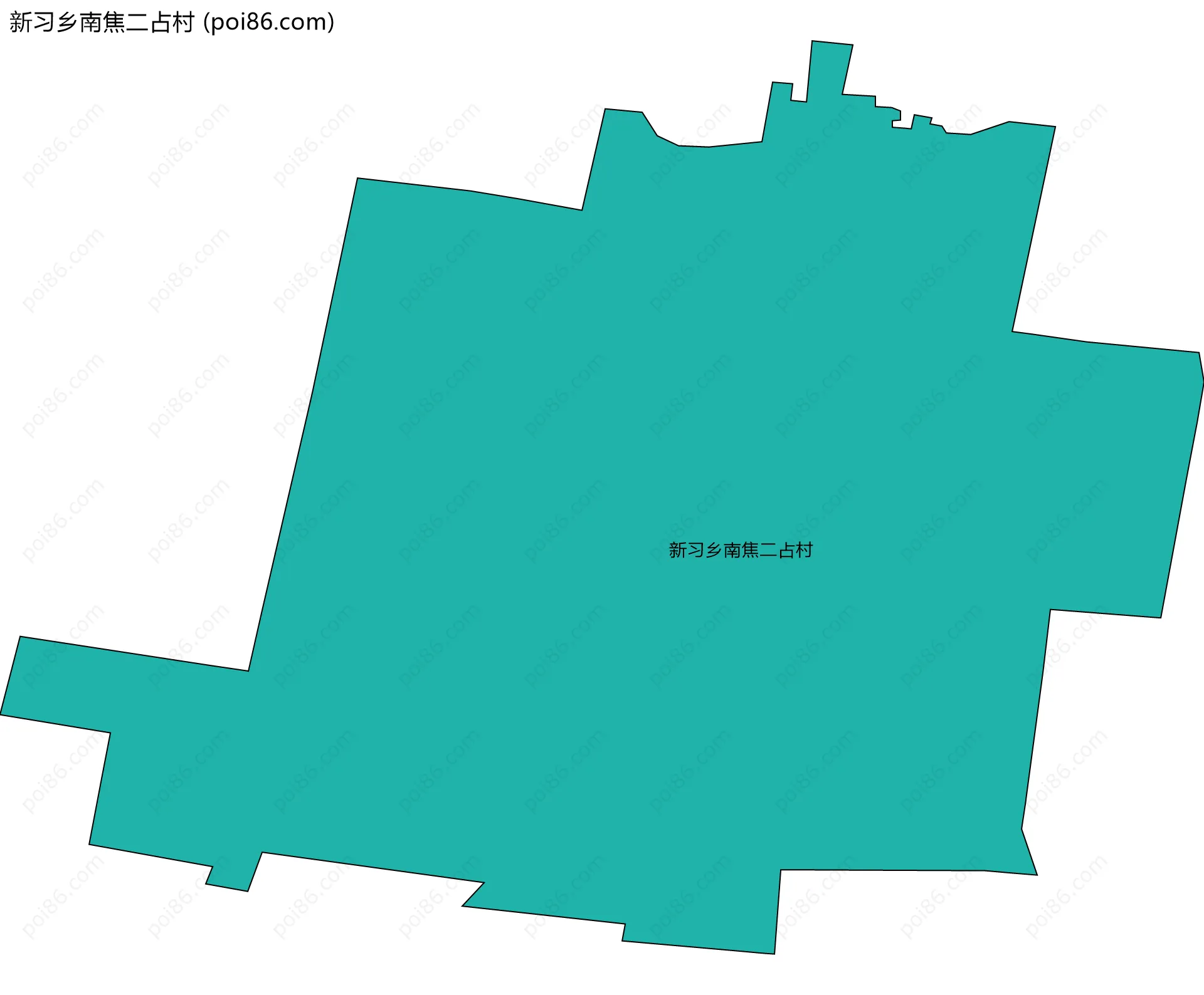 新习乡南焦二占村边界地图