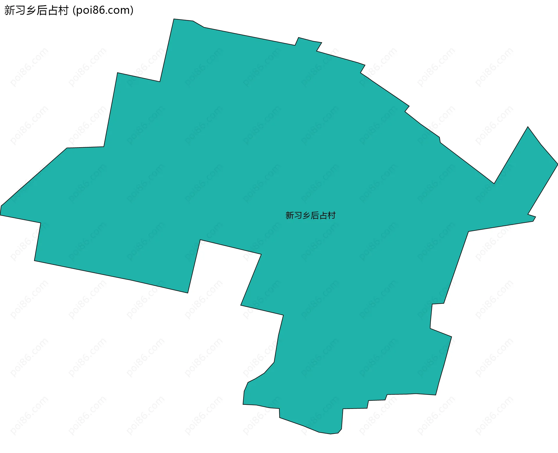 新习乡后占村边界地图