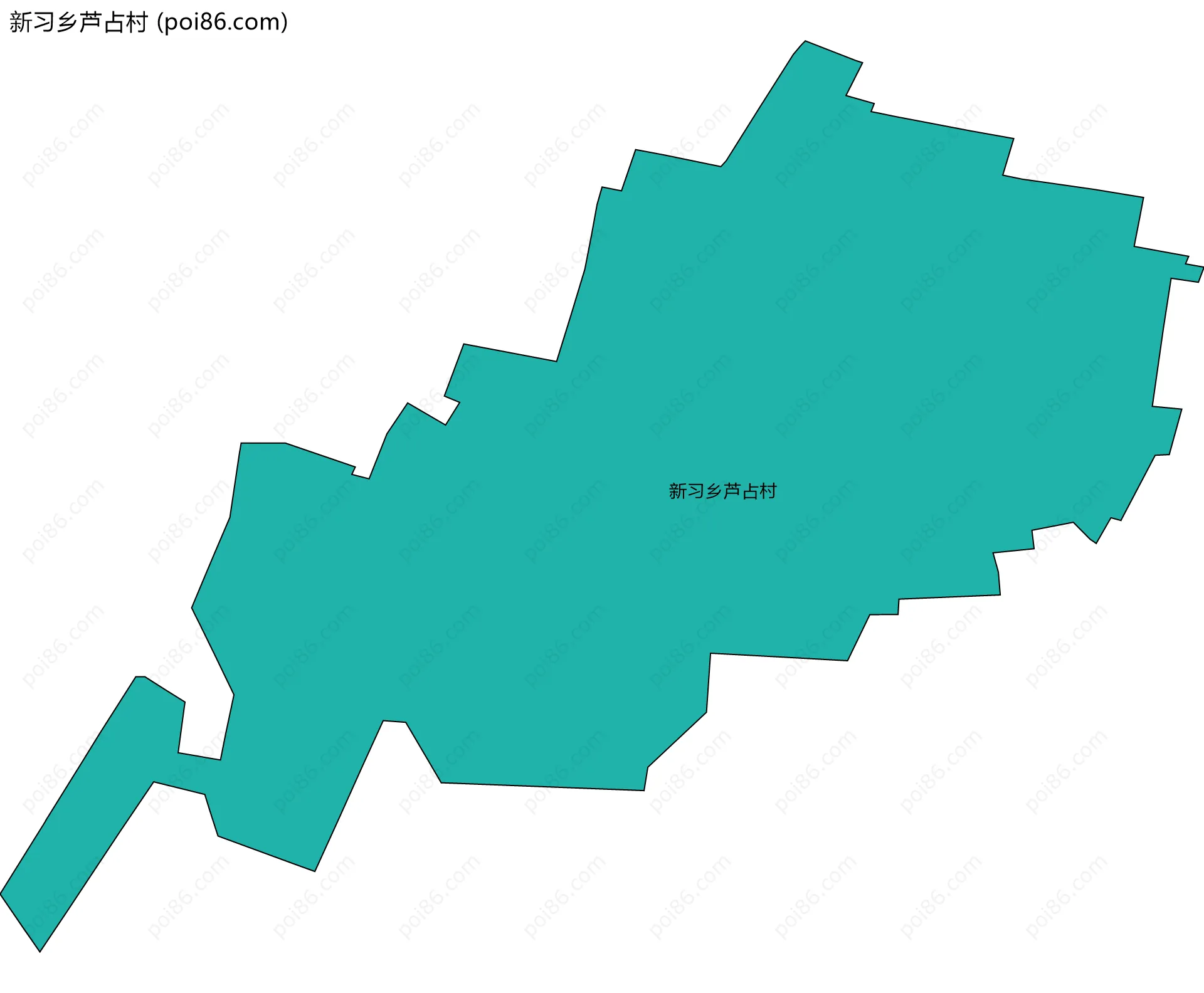新习乡芦占村边界地图