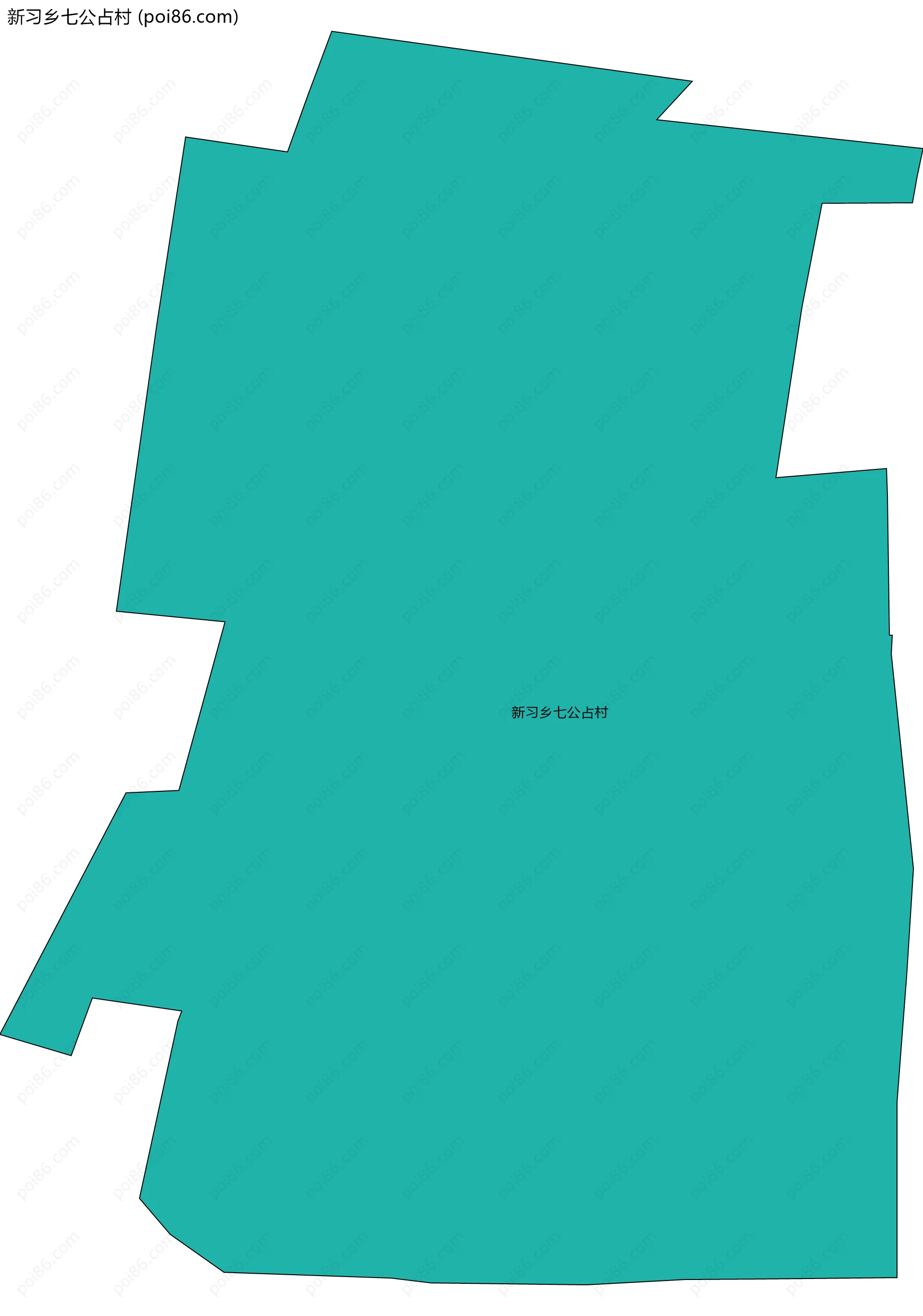 新习乡七公占村边界地图