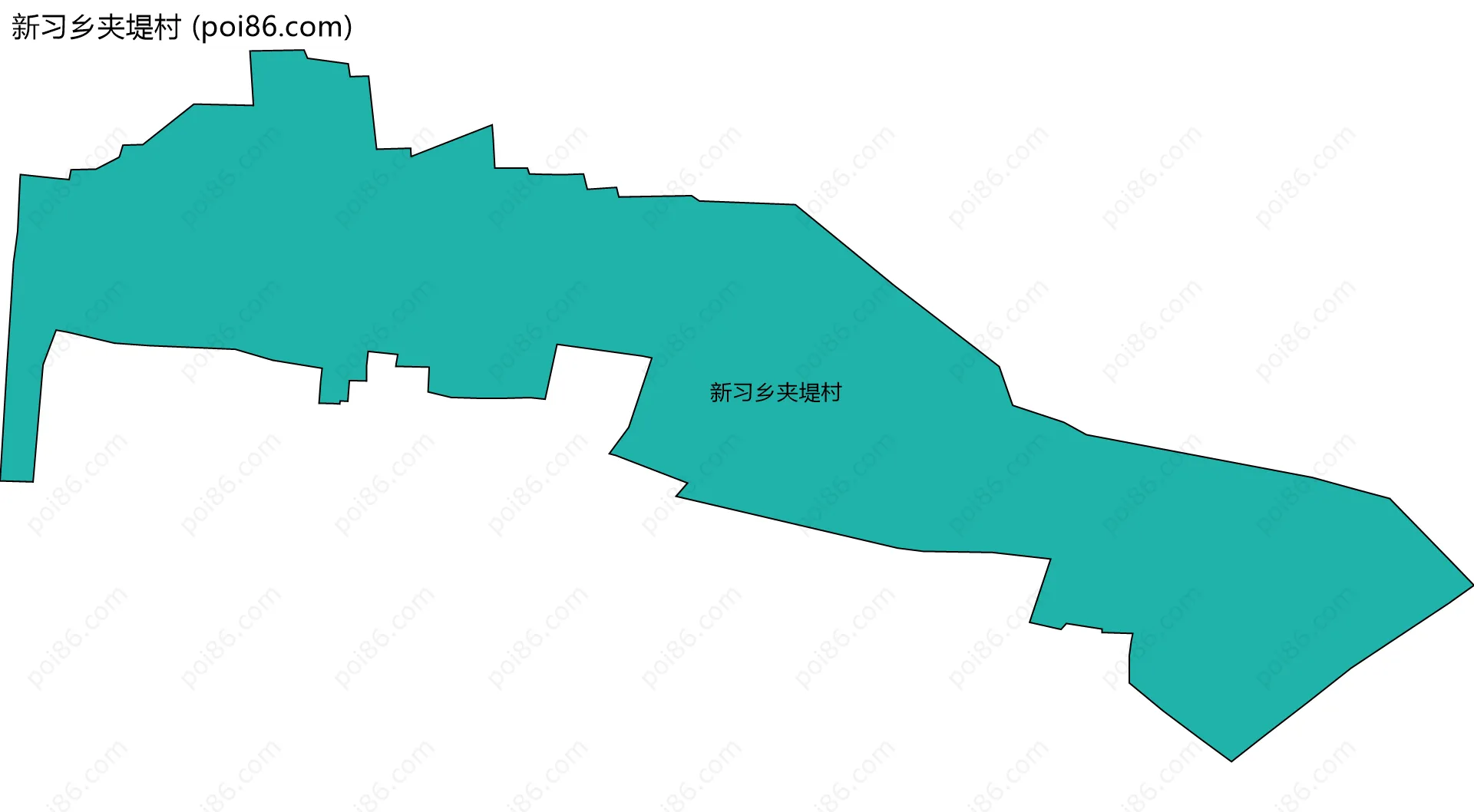 新习乡夹堤村边界地图