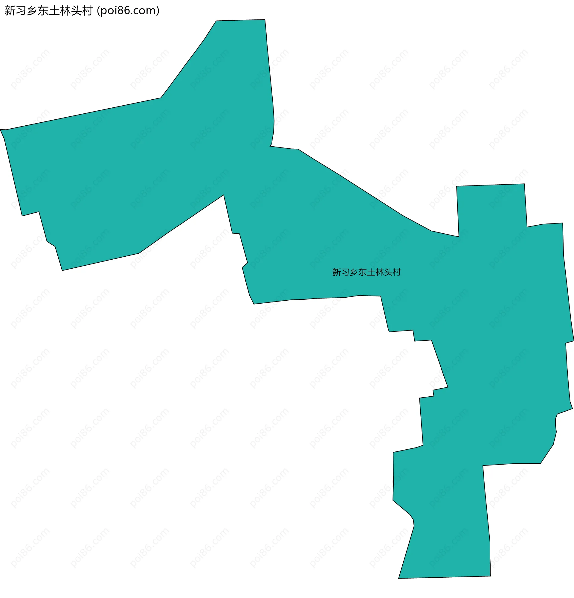 新习乡东土林头村边界地图