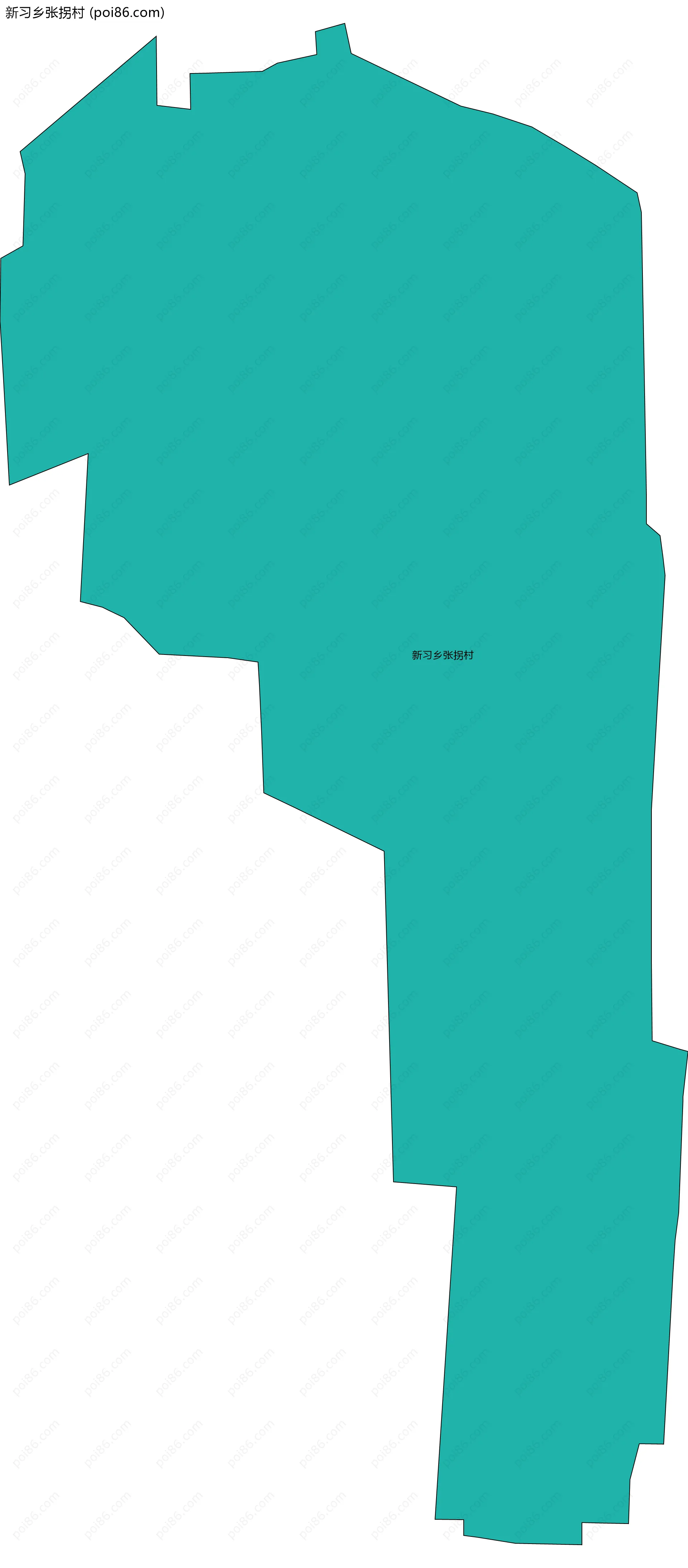 新习乡张拐村边界地图